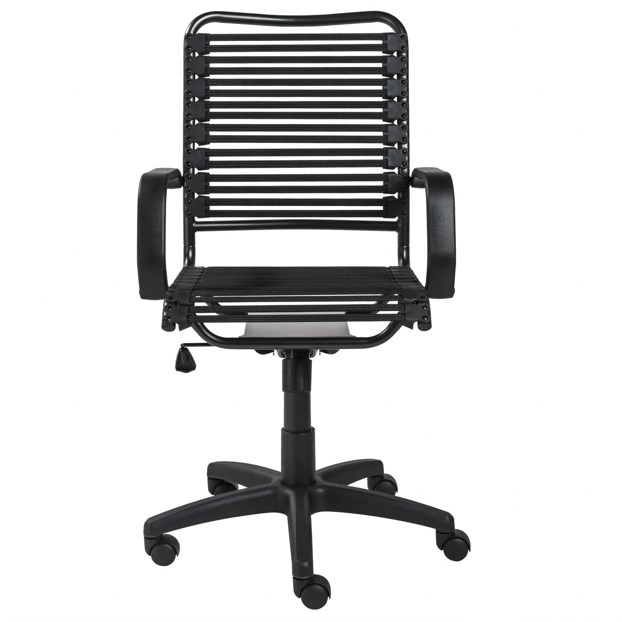 Black Flat Bungie Cords High Back Office Chair with Graphite Black Frame and Base By Homeroots - Image 2