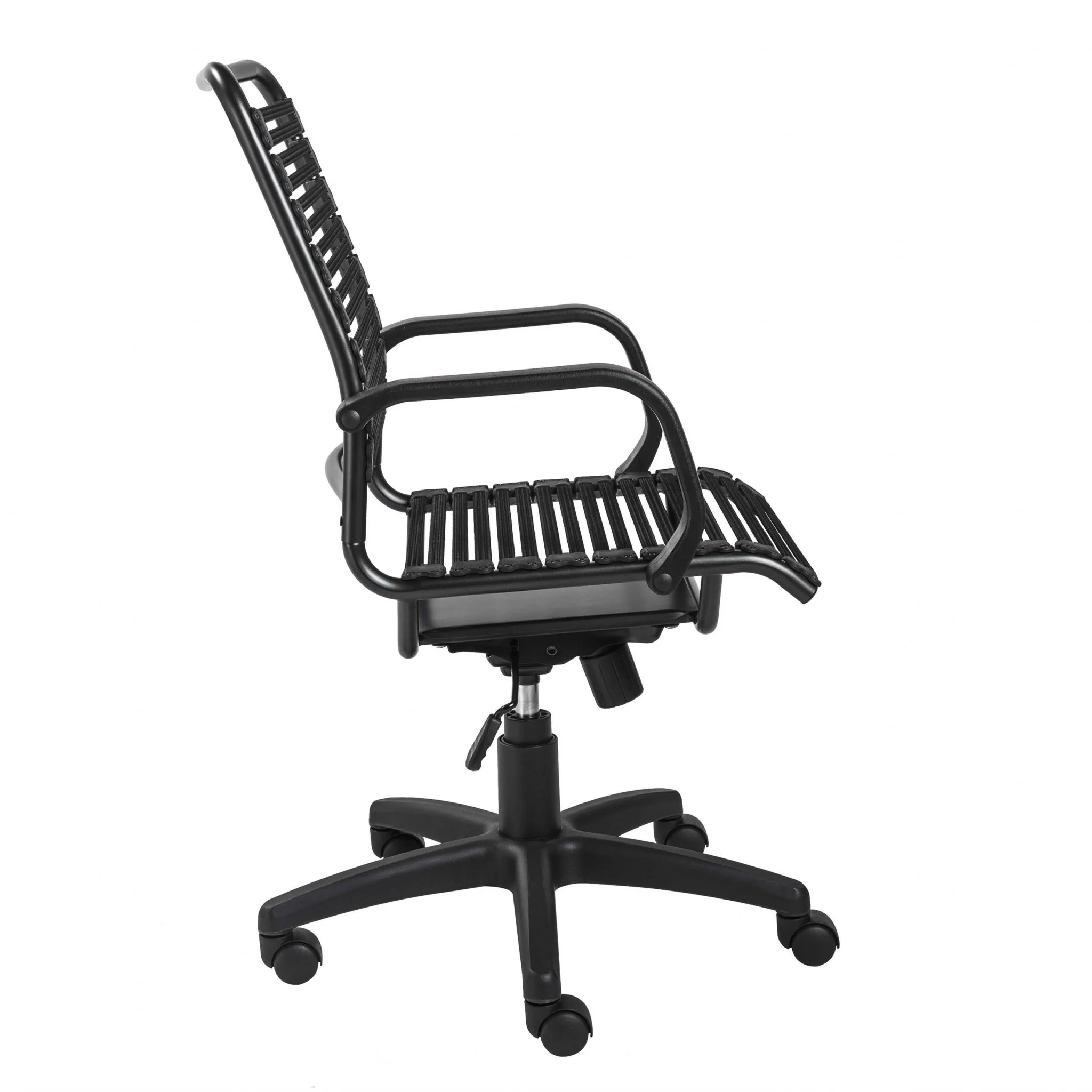 Black Flat Bungie Cords High Back Office Chair with Graphite Black Frame and Base By Homeroots - Image 4
