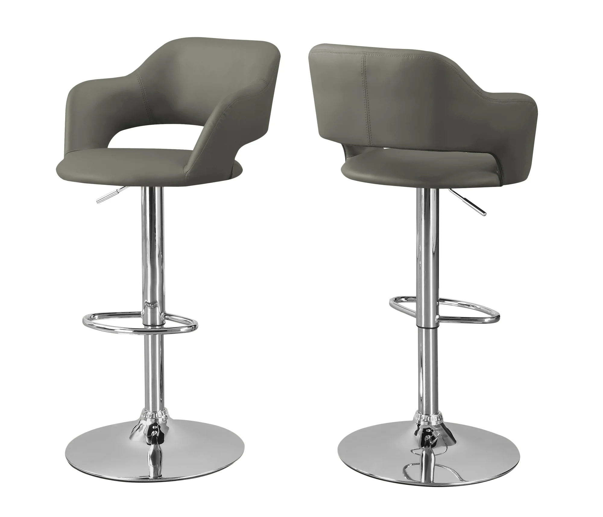 Black Foam Metal Leather Look Barstool By Homeroots - 332763 - Image 14