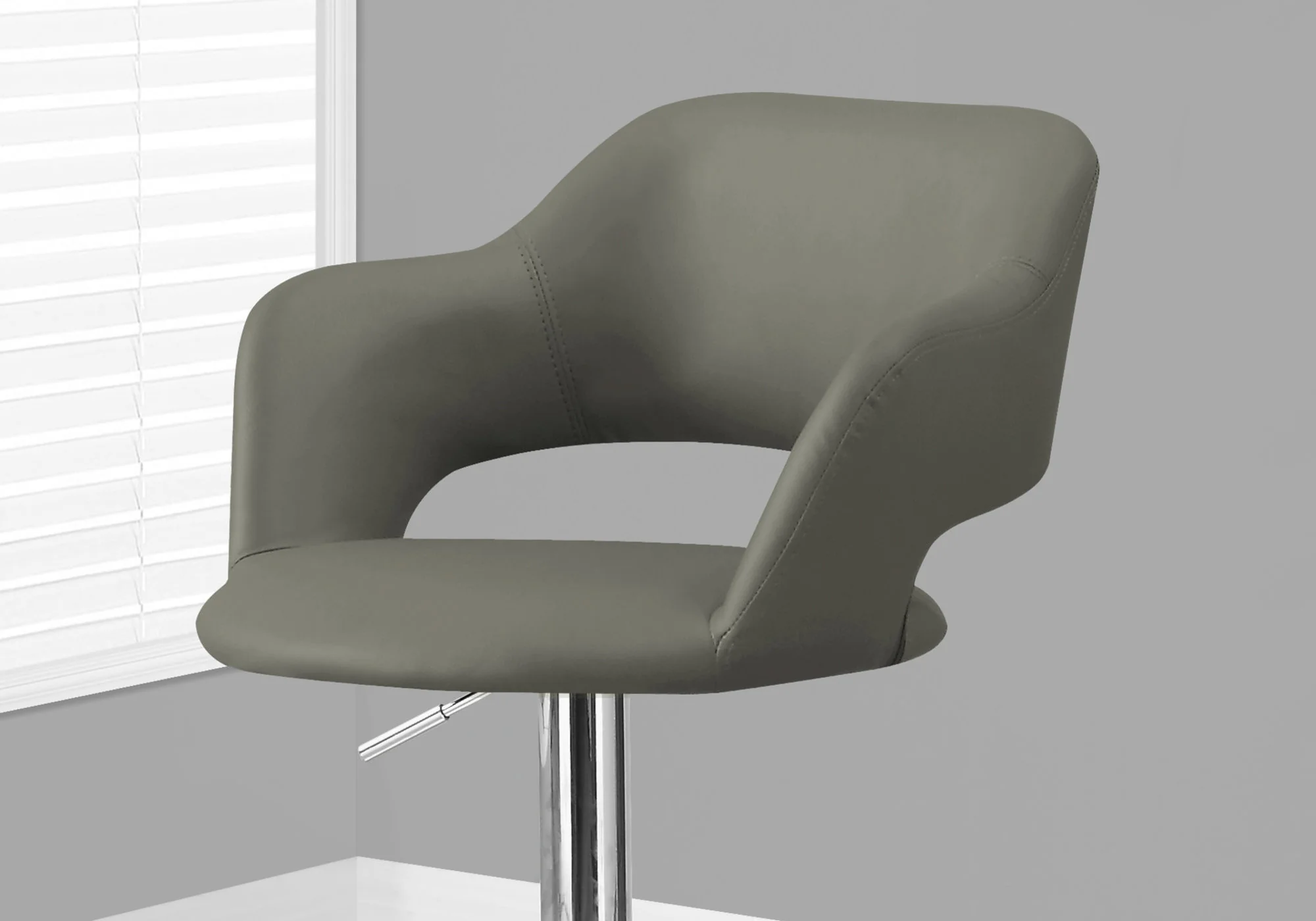 Black Foam Metal Leather Look Barstool By Homeroots - 332763 - Image 15