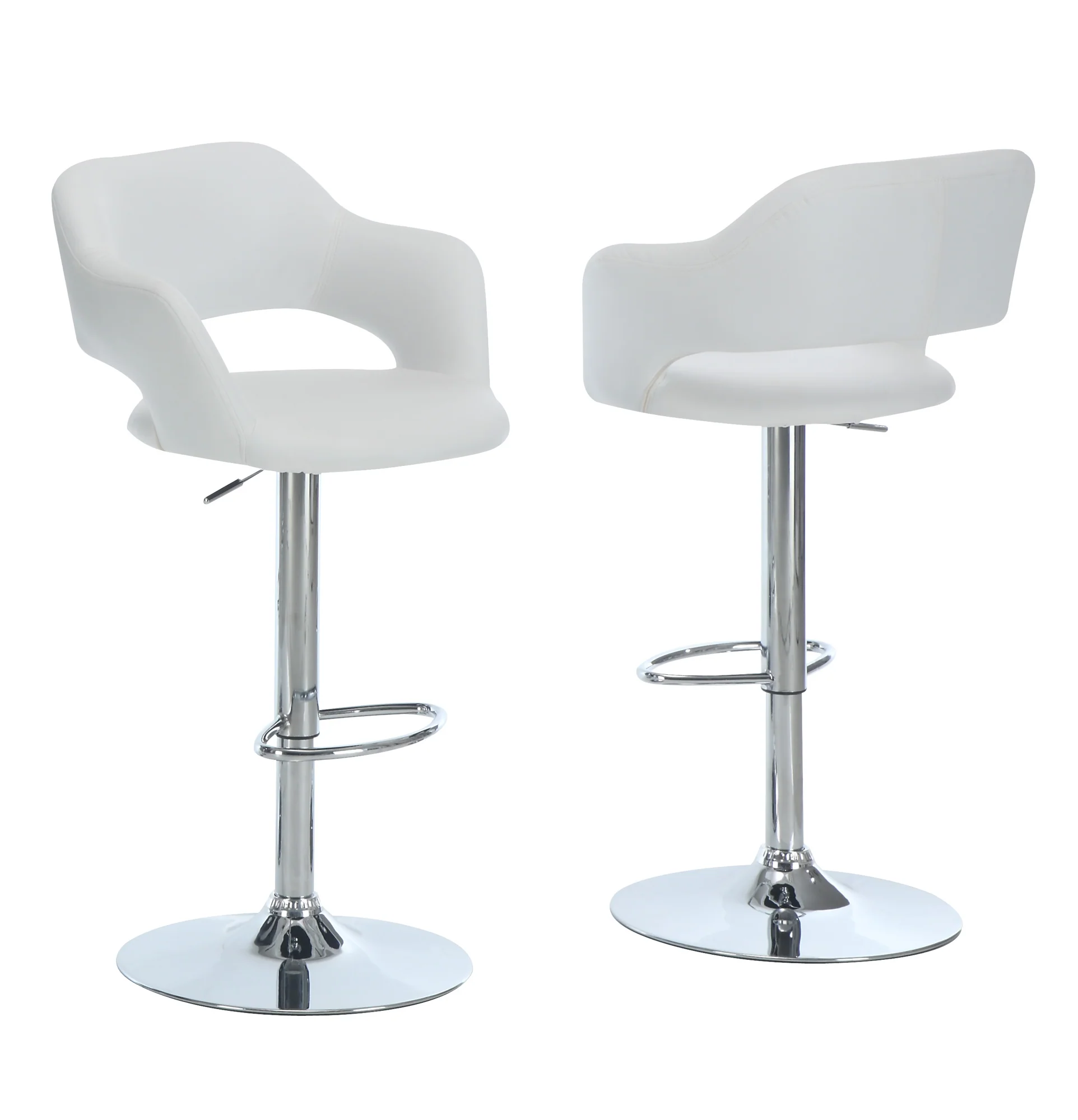 Black Foam Metal Leather Look Barstool By Homeroots - 332763 - Image 5