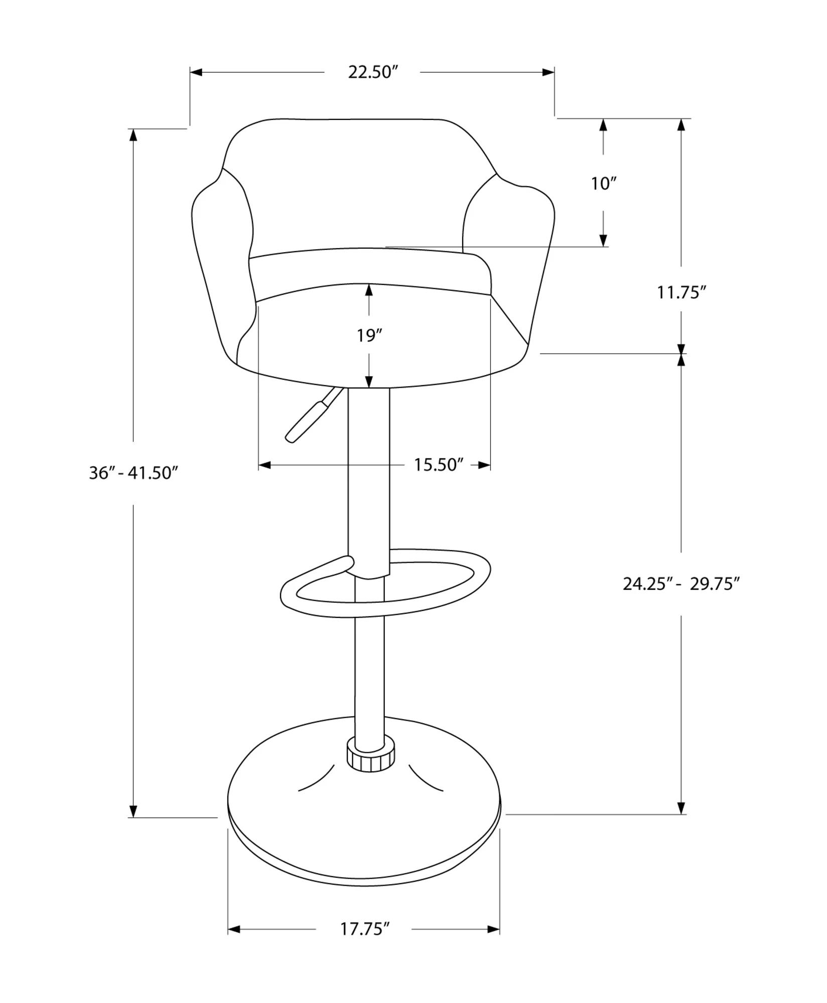 Black Foam Metal Leather Look Barstool By Homeroots - 332763 - Image 7