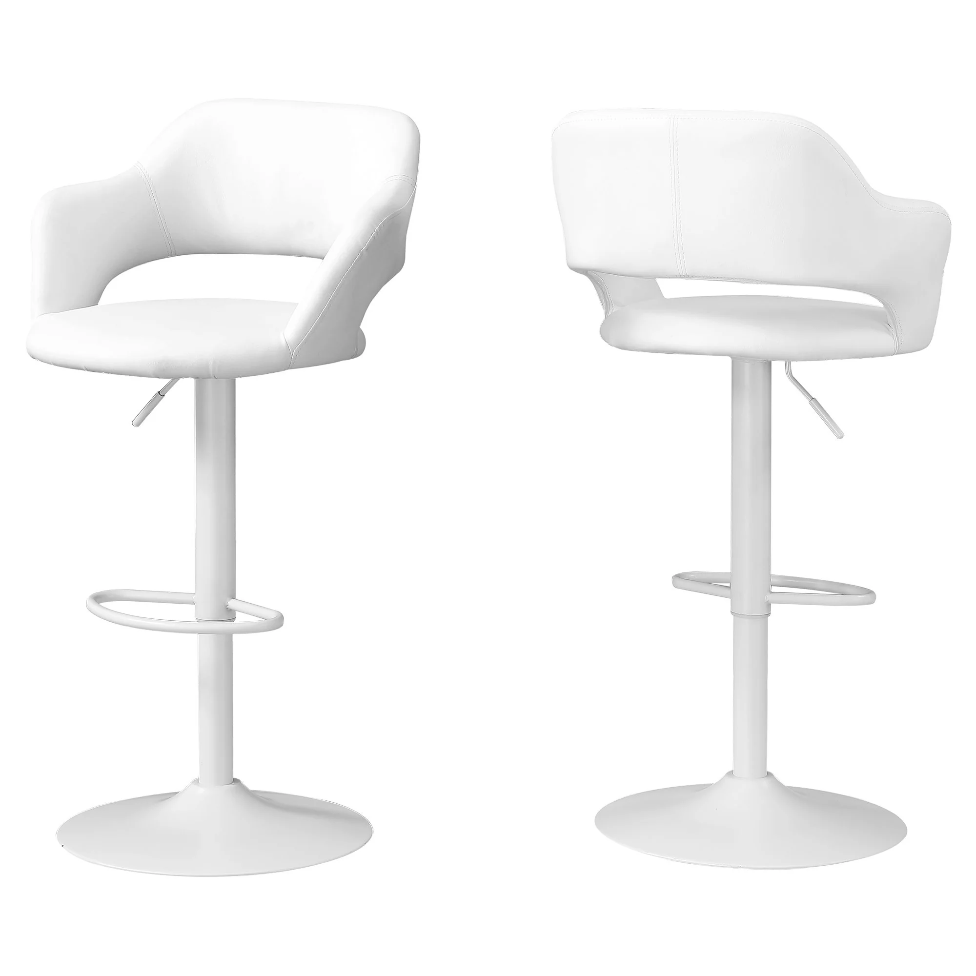 Black Foam Metal Leather Look Barstool By Homeroots - 332777 - Image 5