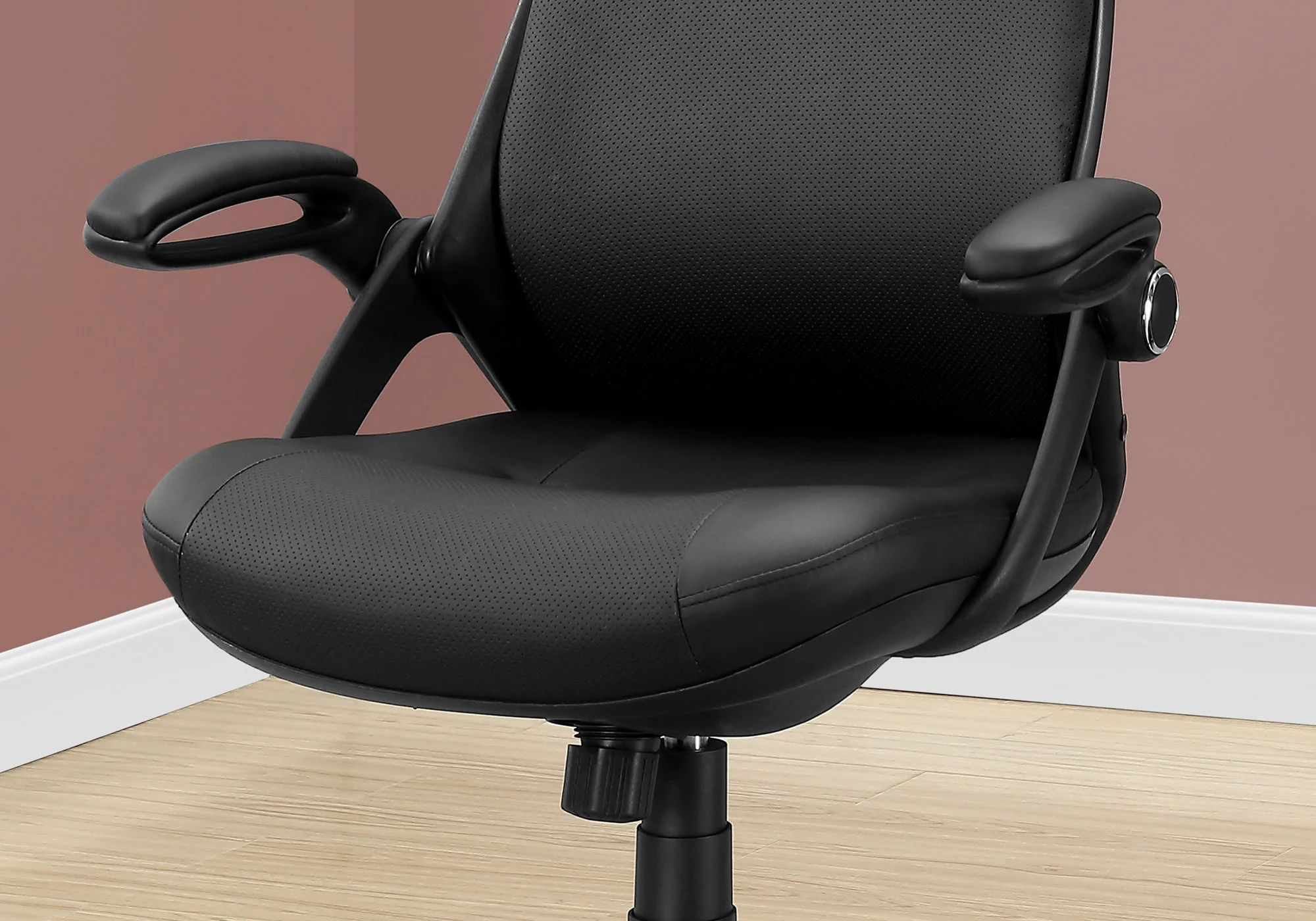 Black Foam Metal Nylon Multi Position Office Chair By Homeroots - 333459 - Image 2