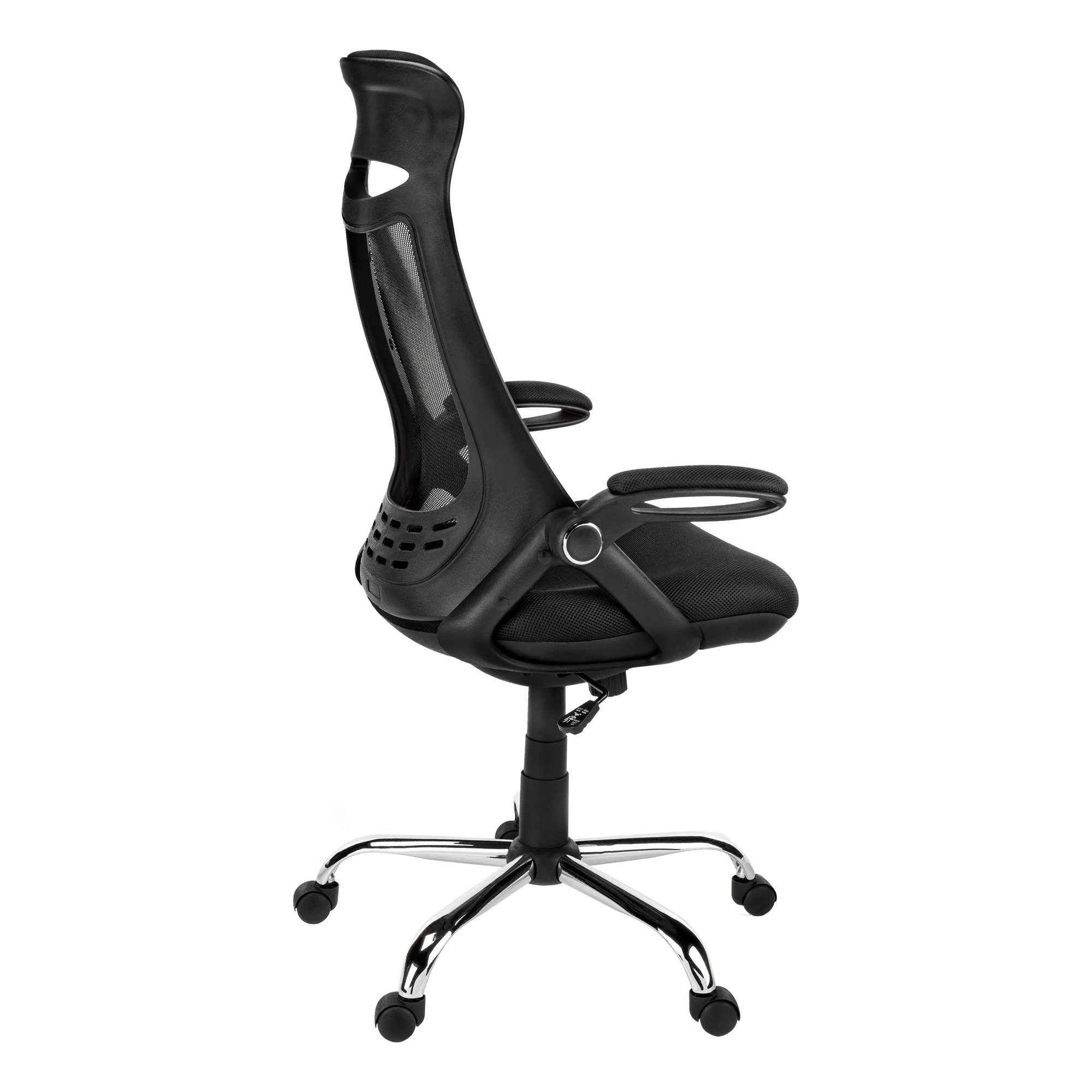 Black Foam Metal Office Chair With A High Back By Homeroots - Image 2