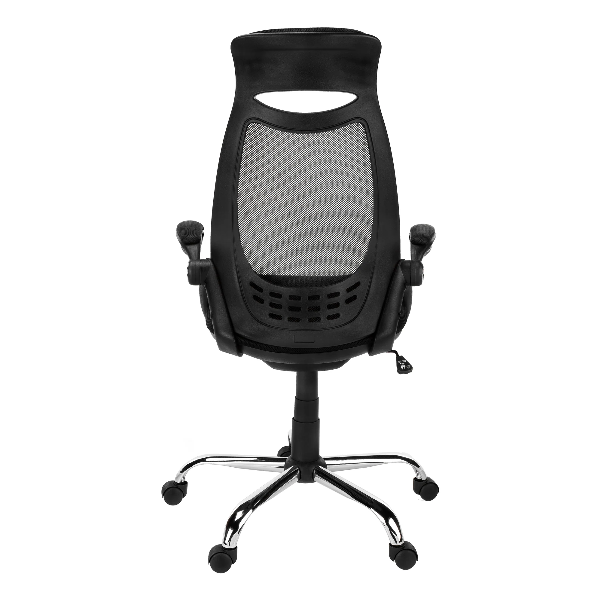 Black Foam Metal Office Chair With A High Back By Homeroots - Image 3