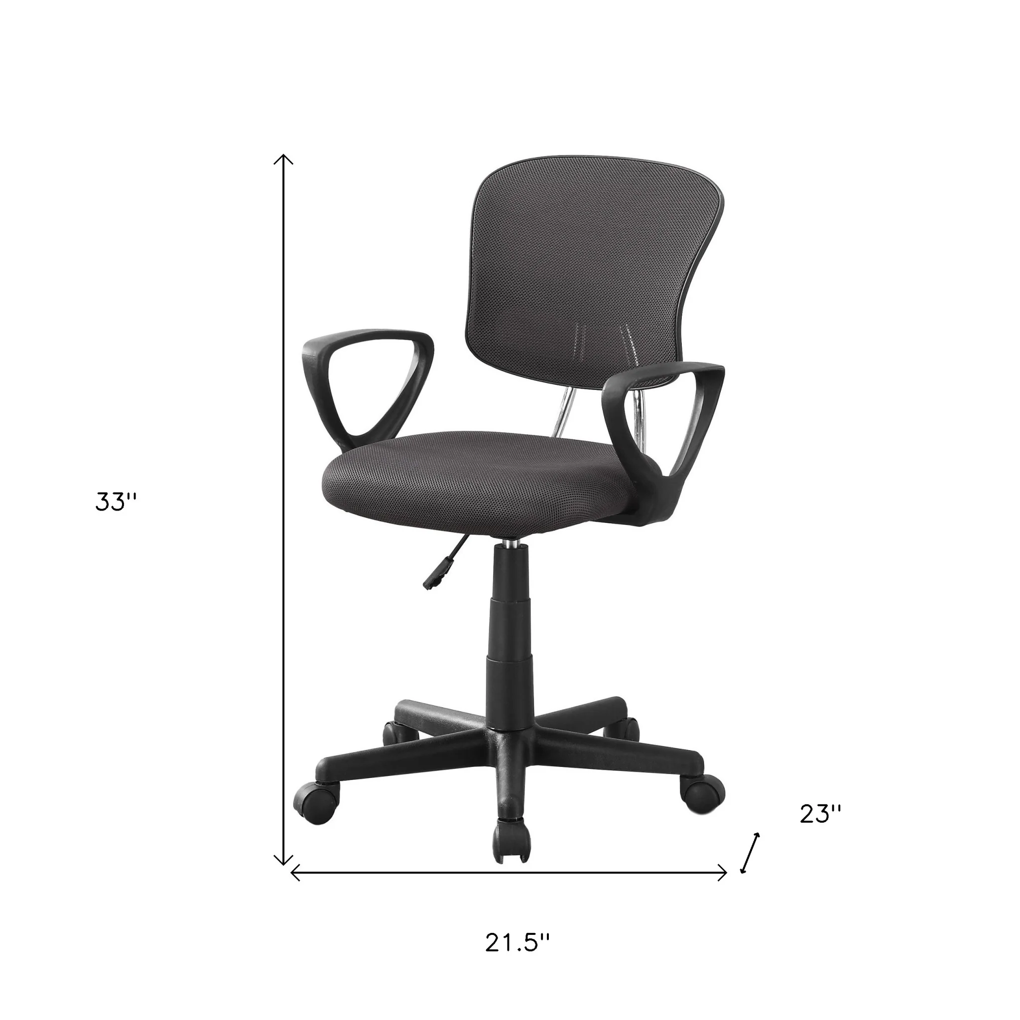 Black Foam Metal Polypropylene Polyester Office Chair By Homeroots - Image 11