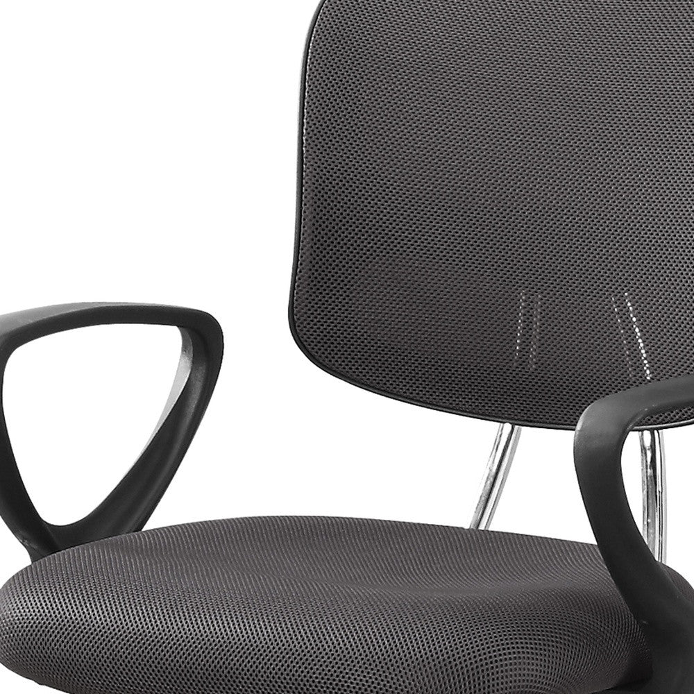Black Foam Metal Polypropylene Polyester Office Chair By Homeroots - Image 12