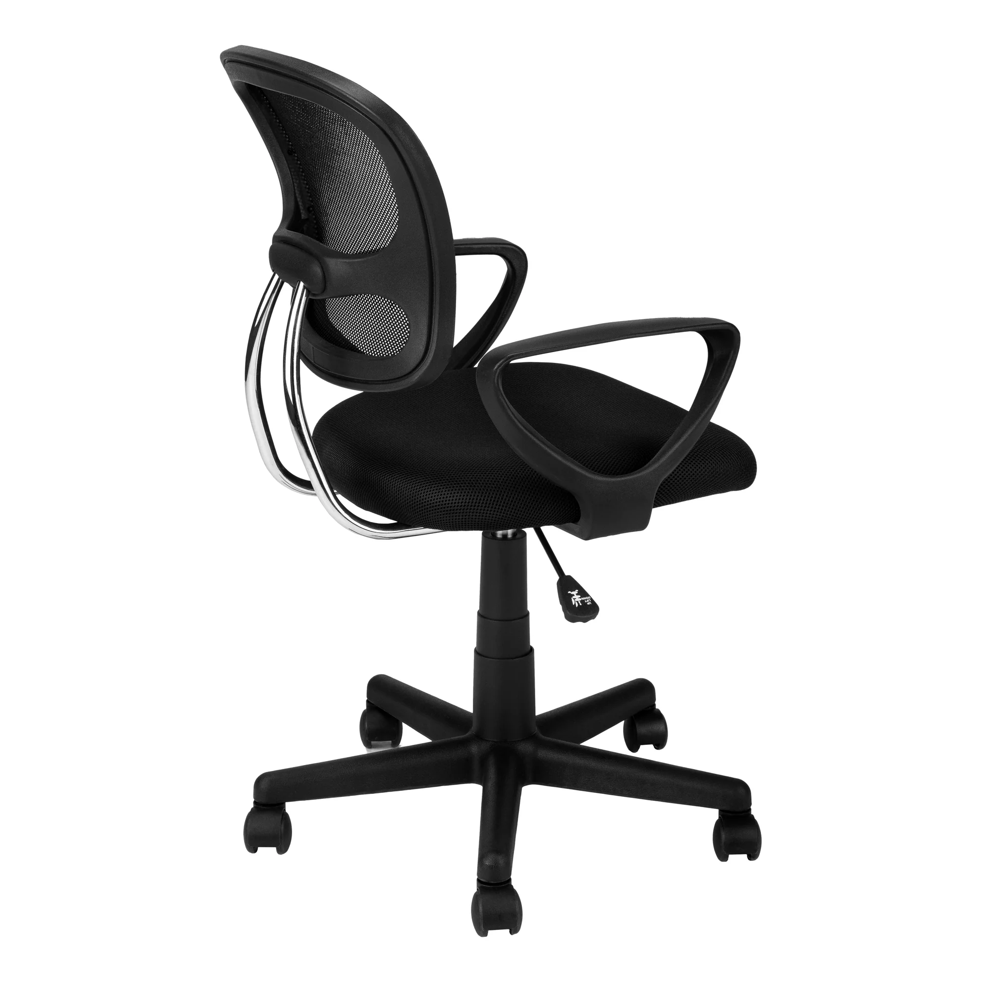 Black Foam Metal Polypropylene Polyester Office Chair By Homeroots - Image 3