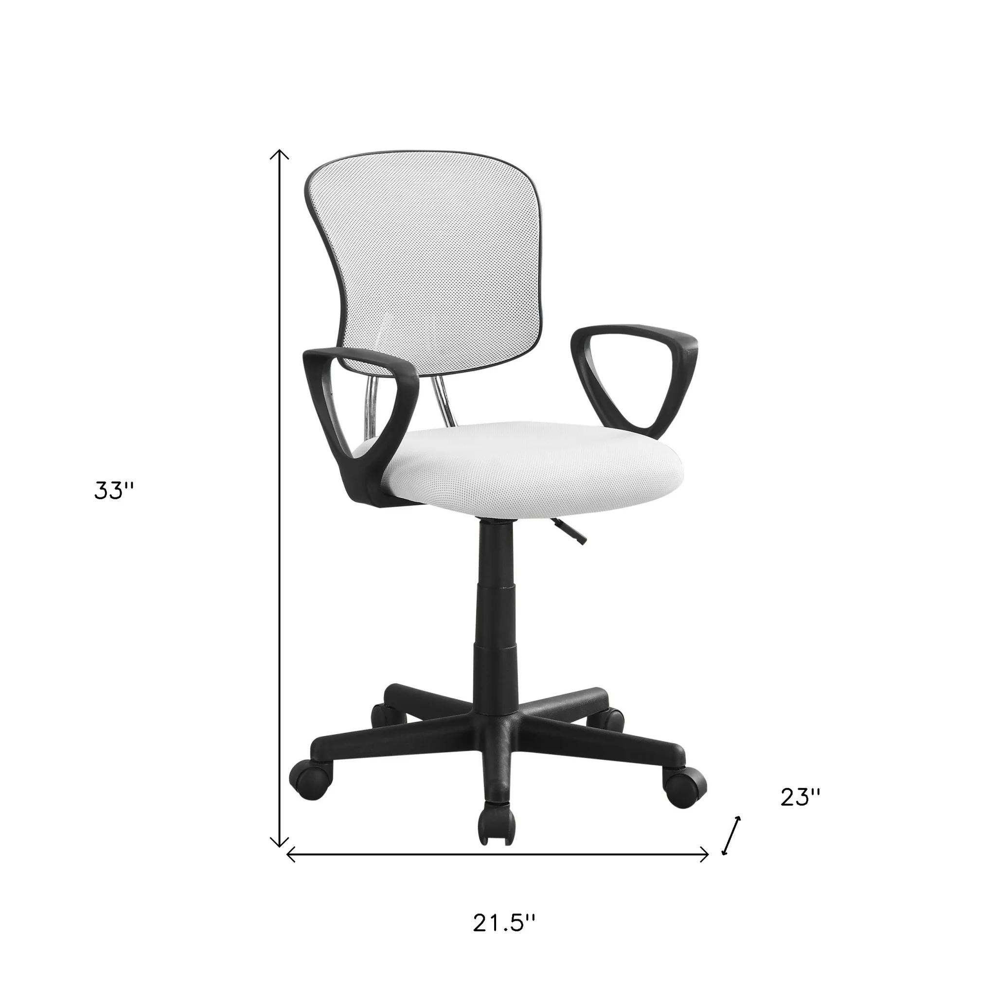 Black Foam Metal Polypropylene Polyester Office Chair By Homeroots - Image 7