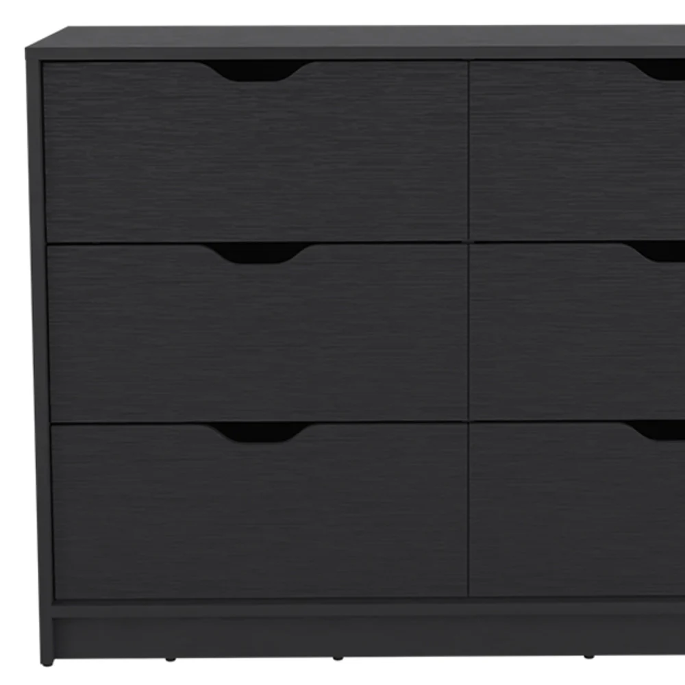 Black Four Drawer Dresser By Homeroots - Image 4