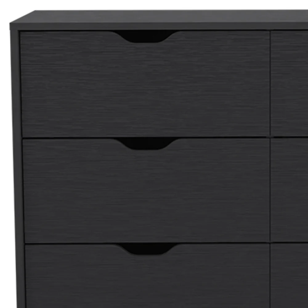 Black Four Drawer Dresser By Homeroots - Image 5