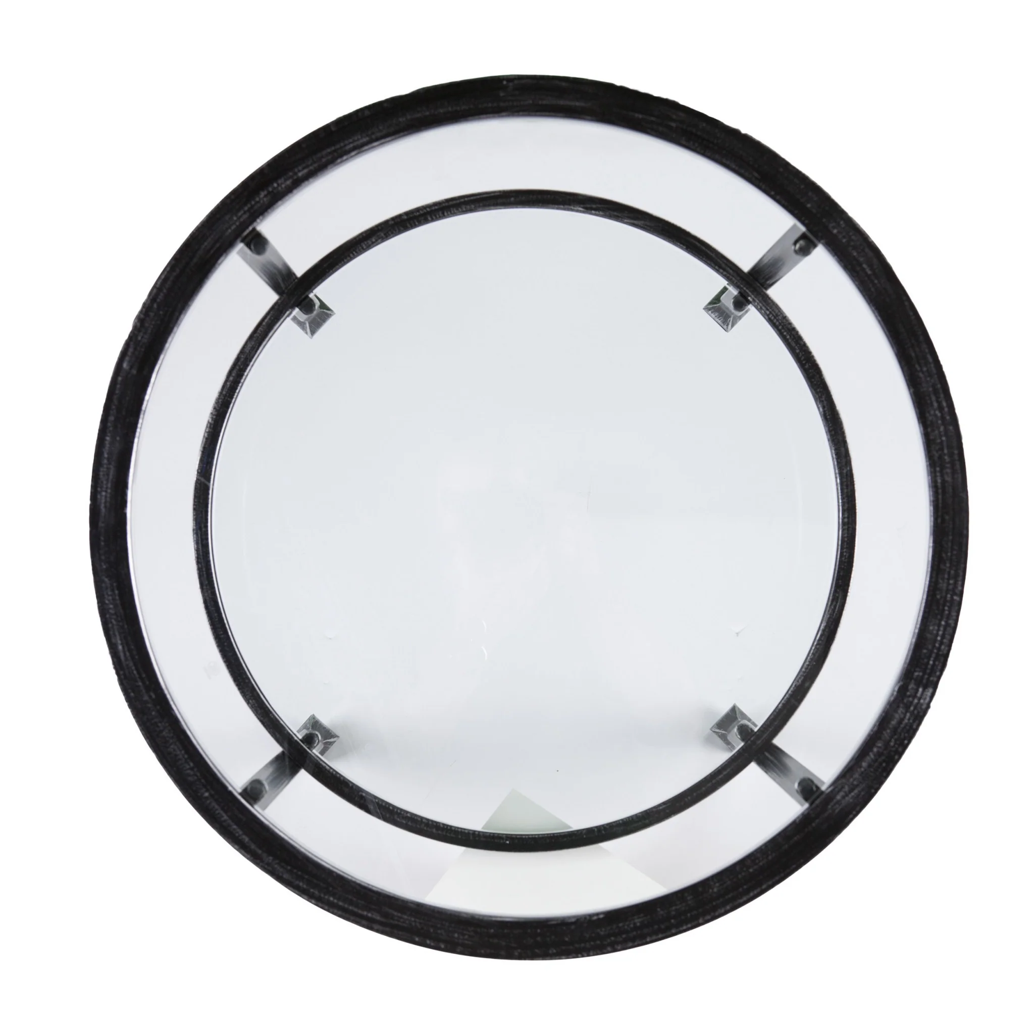 Black Glass And Iron Round End Table By Homeroots - Image 8