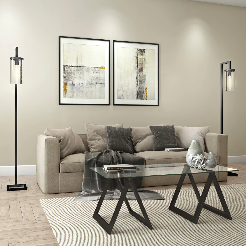 Black Glass And Steel Coffee Table By Homeroots - Image 6