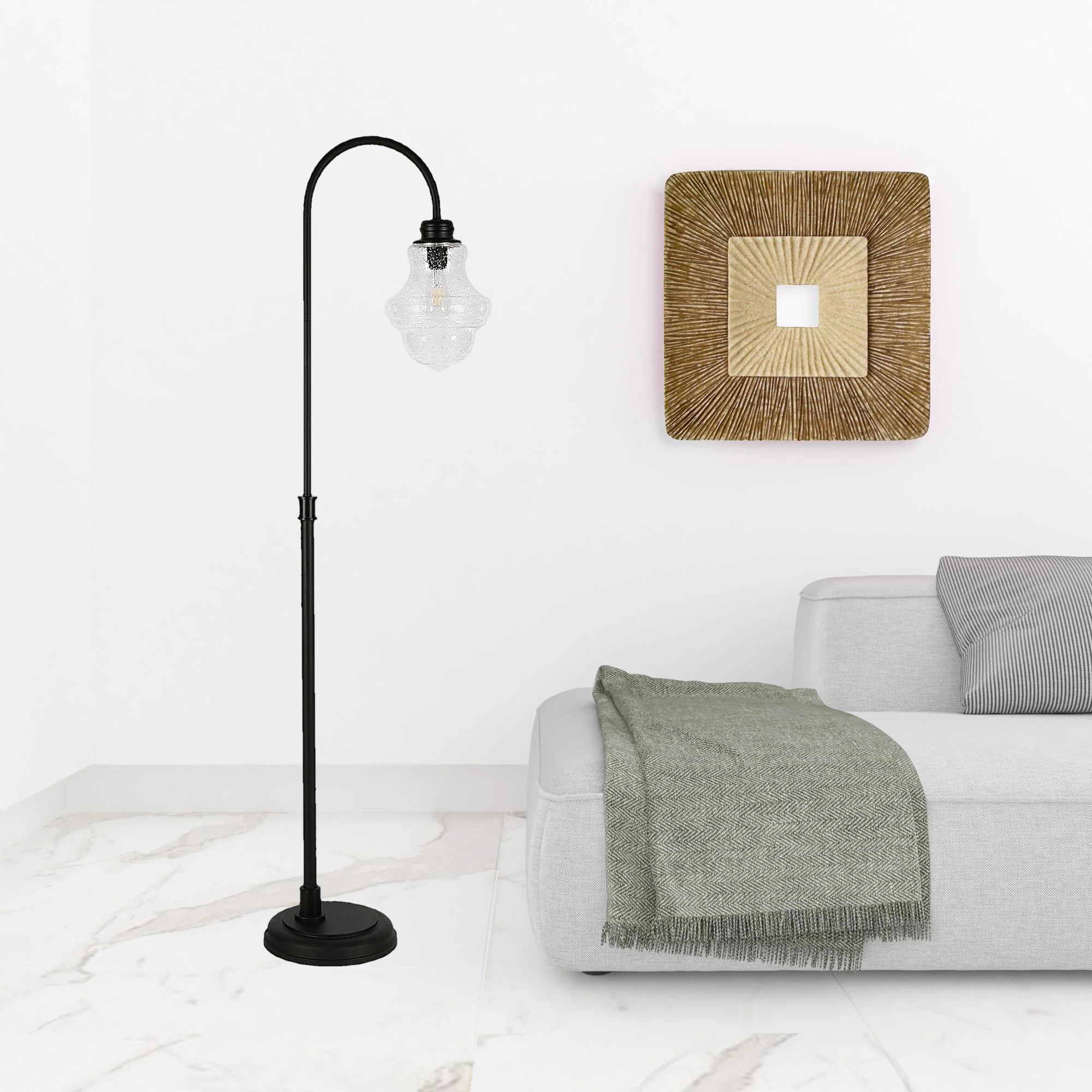 Black Glass And Steel Coffee Table With Three Shelves By Homeroots - Image 19