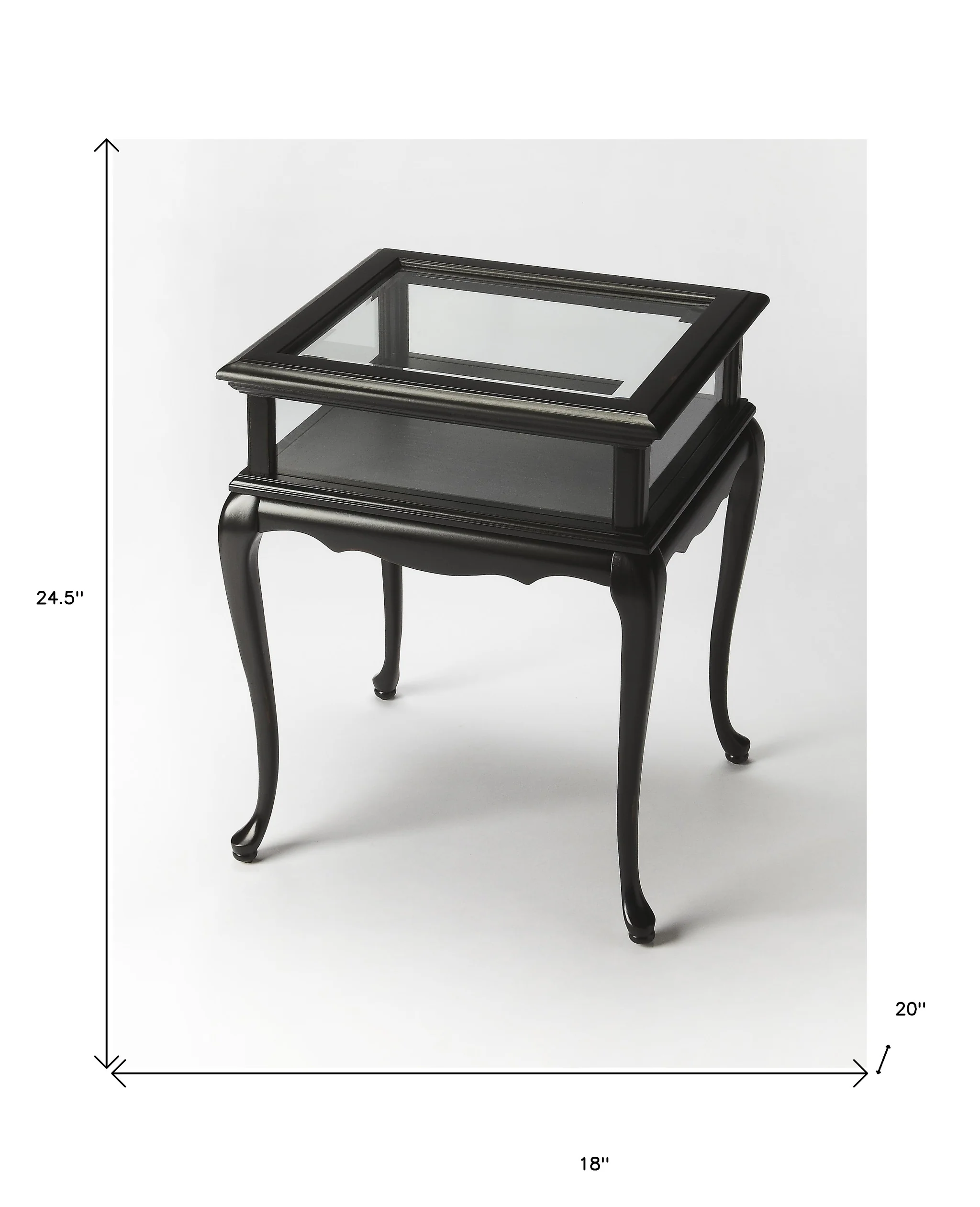 Black Glass End Table By Homeroots - Image 5
