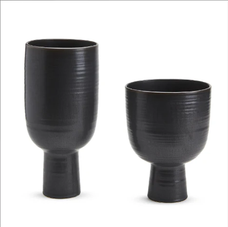 Black Glazed Cup Set Of 4 By Tozai Home - Image 3