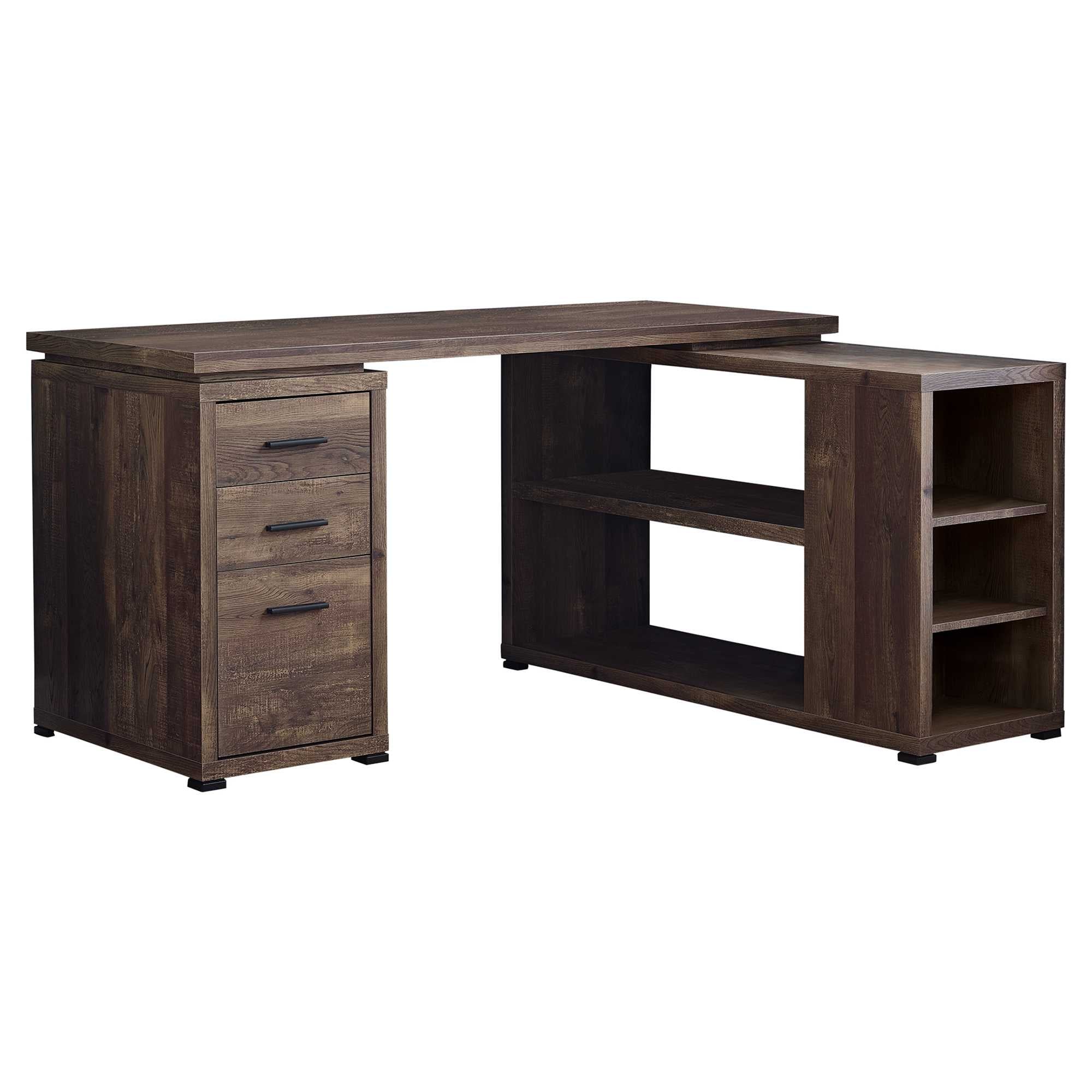 Black Grey Particle Board Hollow Core Computer Desk With A Grey Top By Homeroots - Image 5