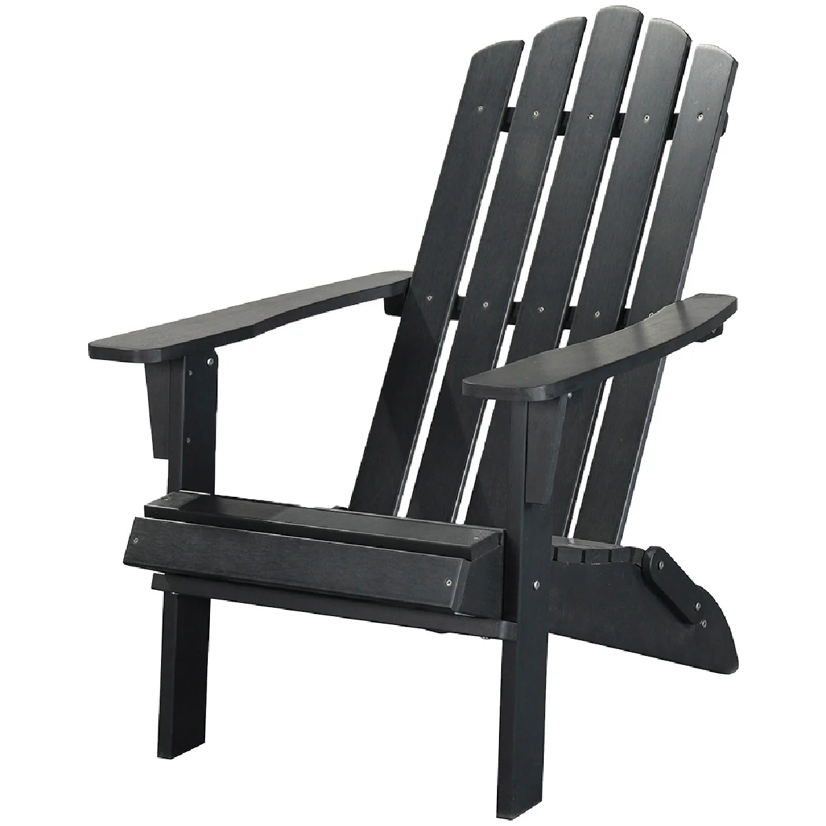 Black Heavy Duty Plastic Indoor Outdoor Adirondack Chair By Homeroots - Image 3