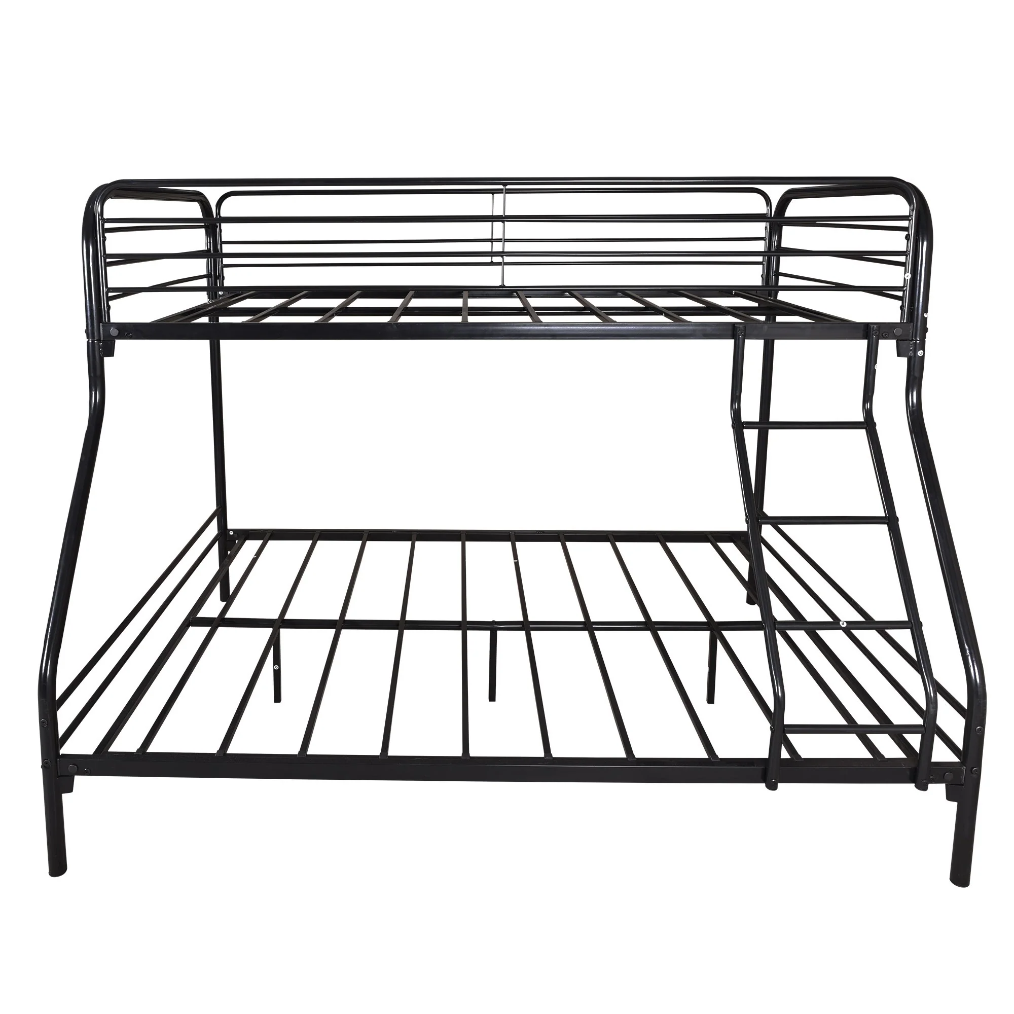 Black Heavy Duty Twin Over Full Metal Bunk Bed By Homeroots - Image 5