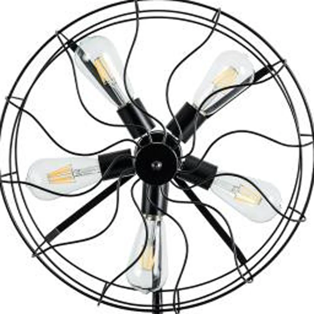 Black Industrial Fan Design Metal Table Lamp By Homeroots - Image 2