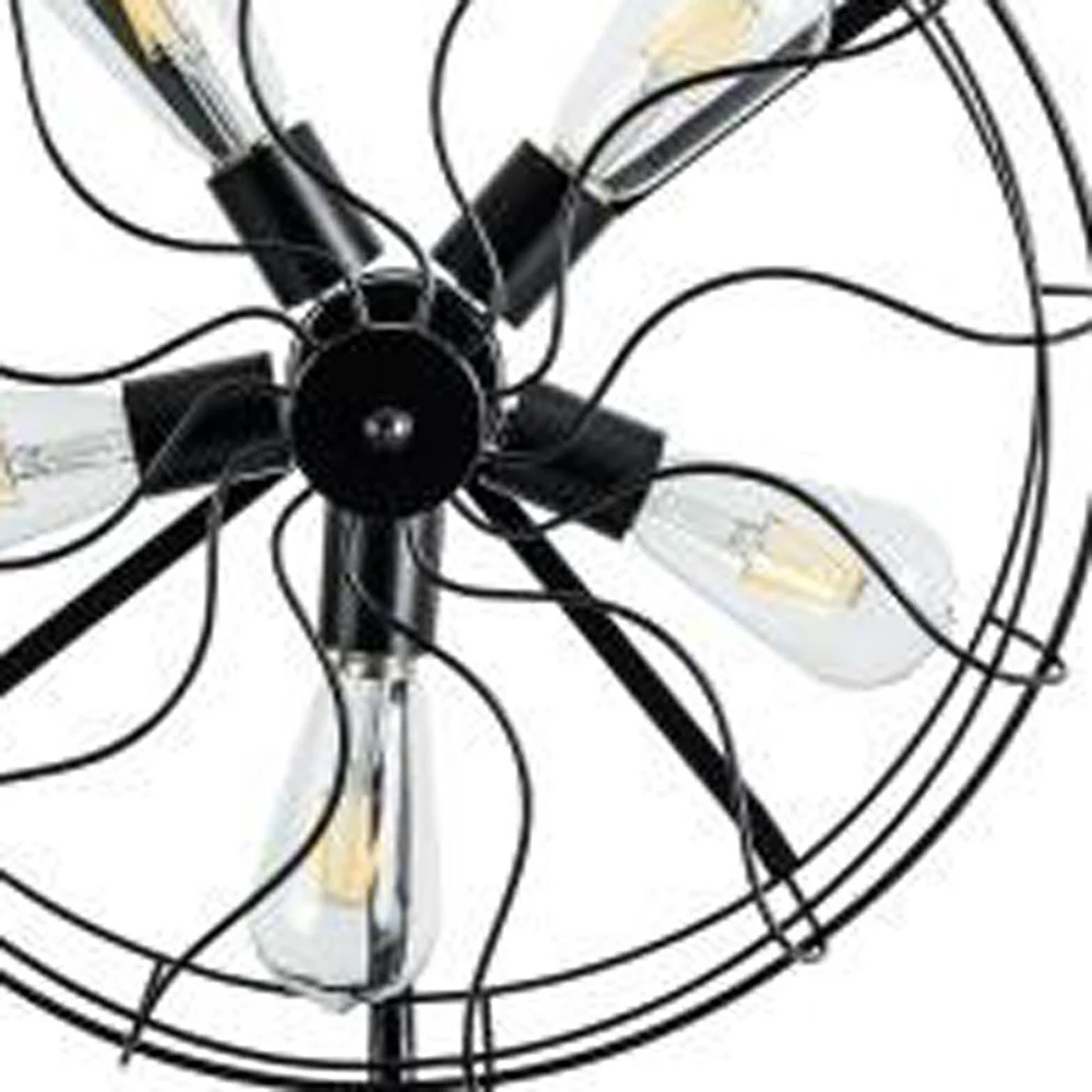 Black Industrial Fan Design Metal Table Lamp By Homeroots - Image 5