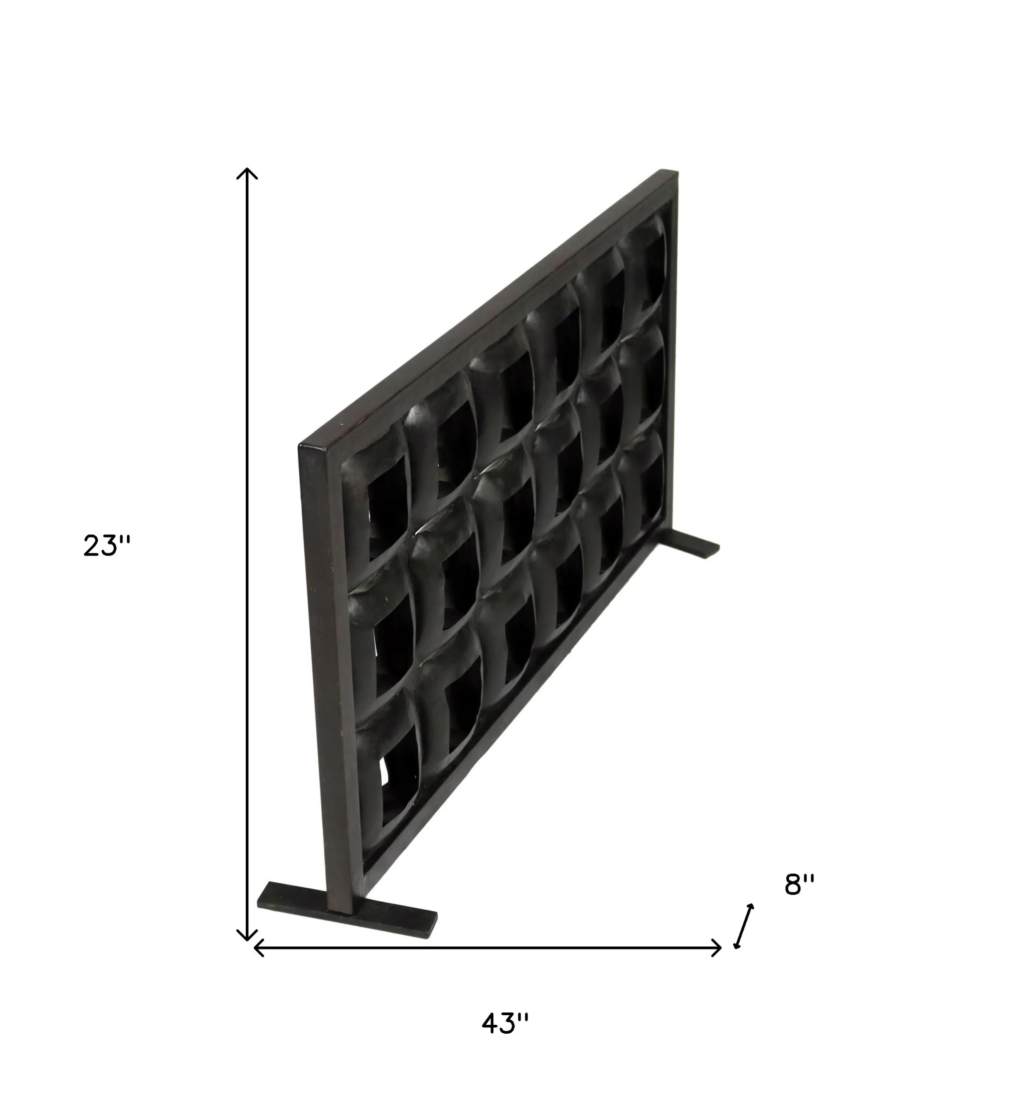 Black Iron Geometric Floor Tealight Candle Holder By Homeroots - Image 7