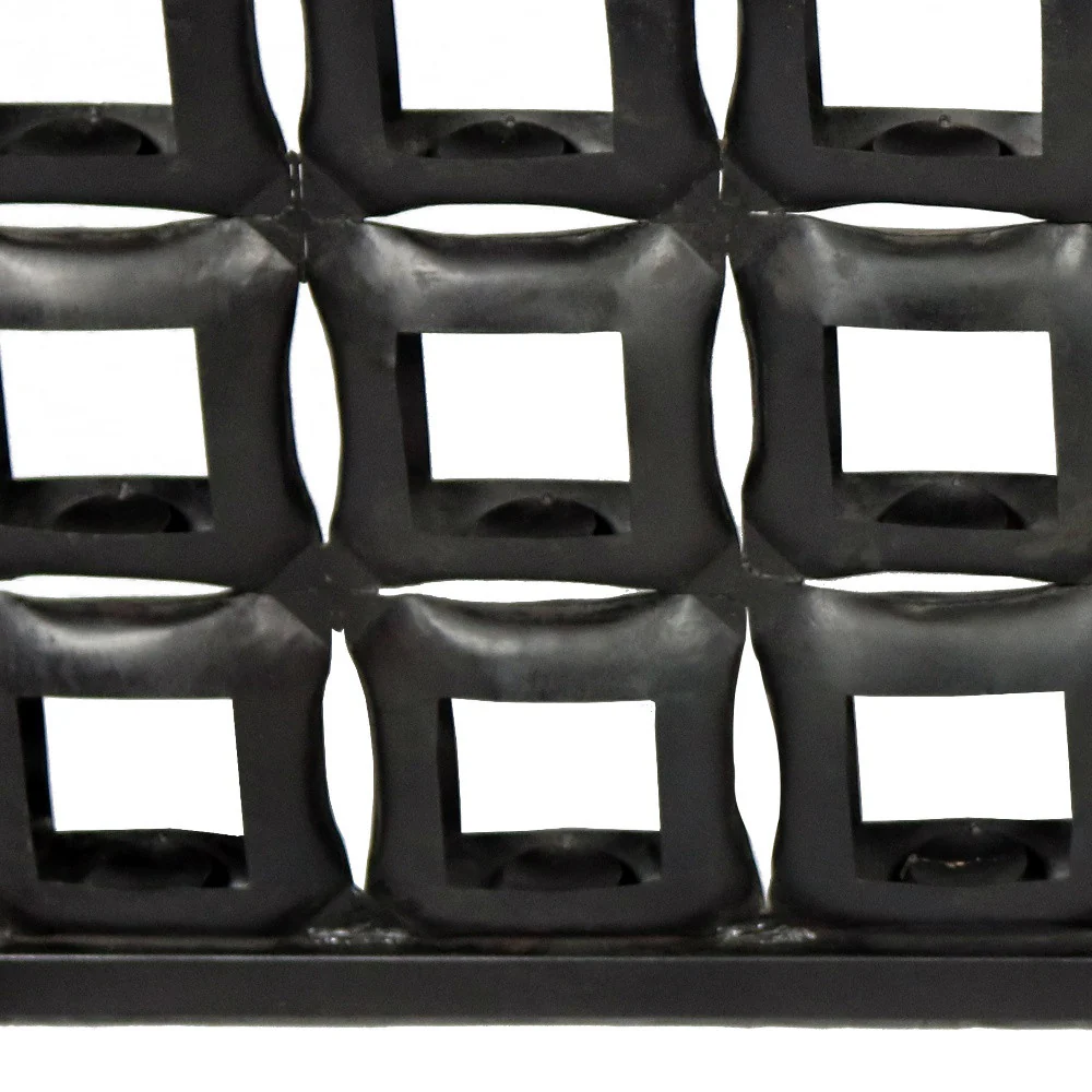 Black Iron Geometric Floor Tealight Candle Holder By Homeroots - Image 8