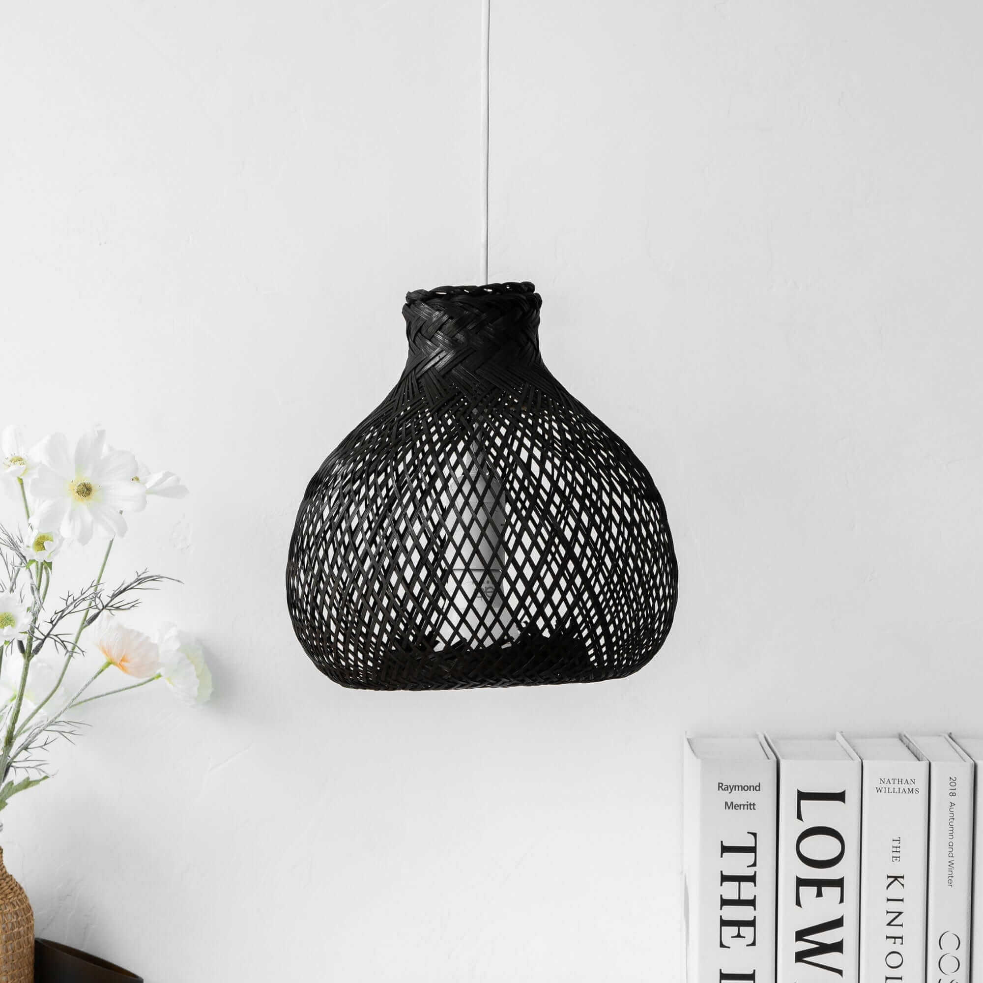 Black Kun Ya Na - Bamboo Pendant Light Shade (10 - 11 Inches) By Thaihome - Image 4