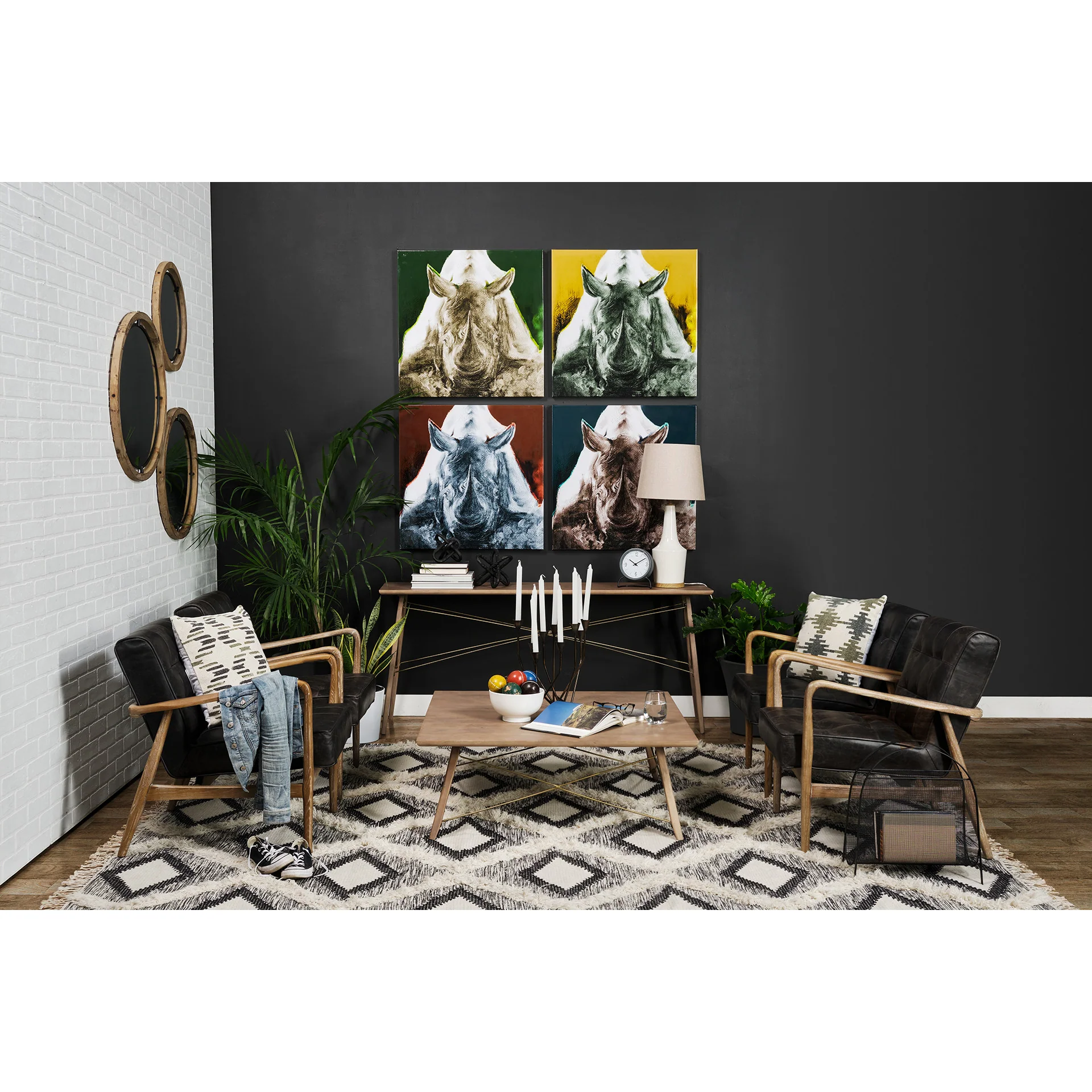 Black Leather Accent Chair with Wrapped Ash Wood Frame By Homeroots - Image 7