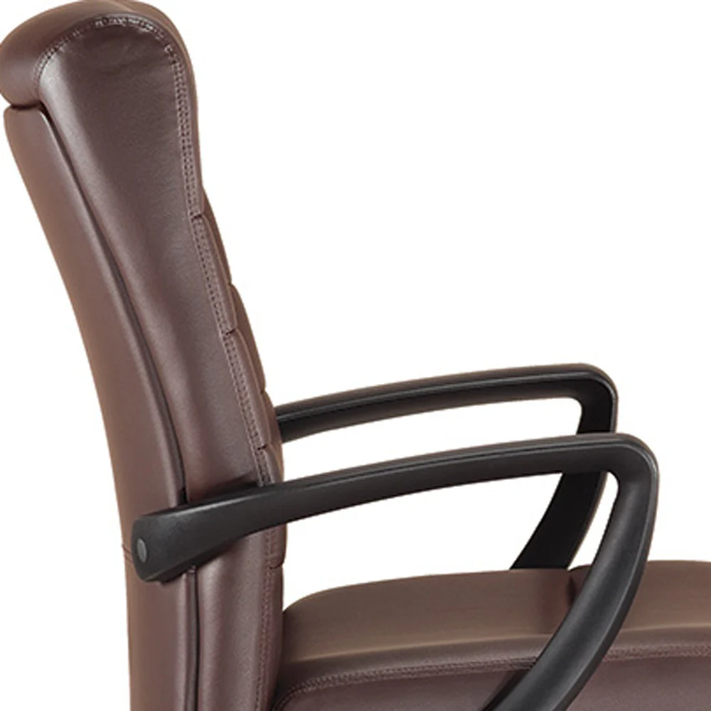 Black Leather Chair By Homeroots - 372375 - Image 10