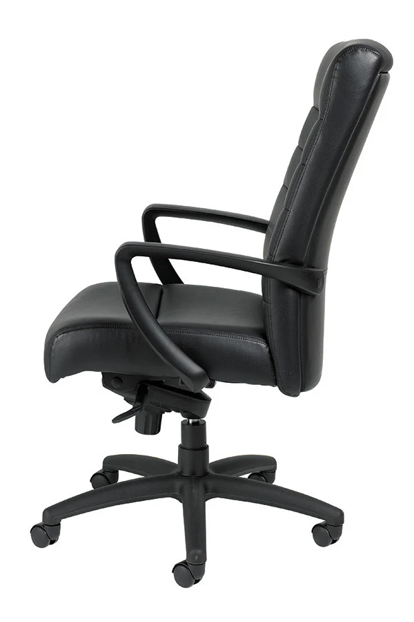 Black Leather Chair By Homeroots - 372375 - Image 3