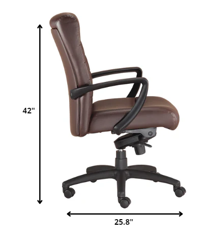 Black Leather Chair By Homeroots - 372375 - Image 7