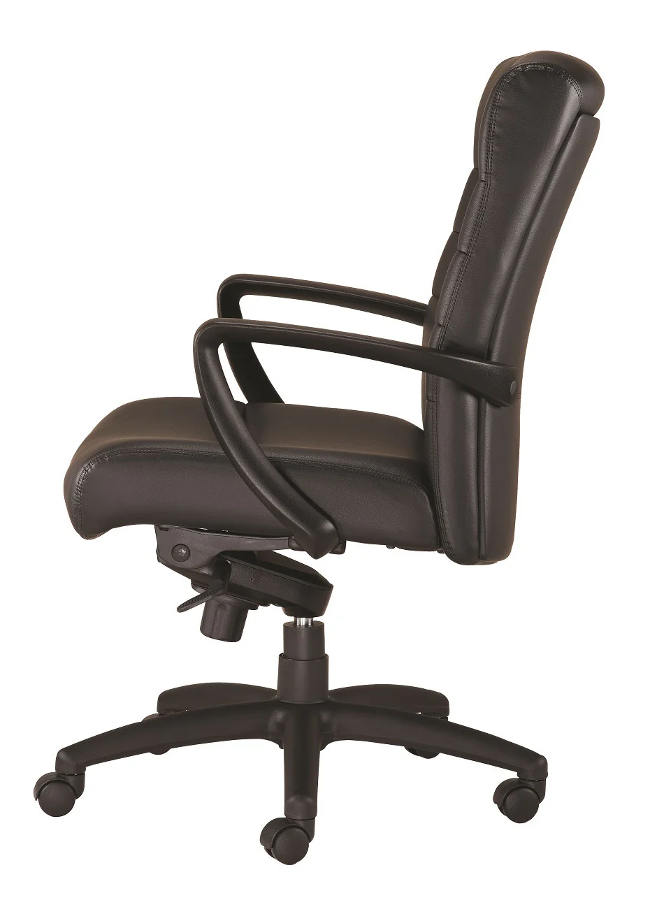 Black Leather Chair By Homeroots - 372378 - Image 3