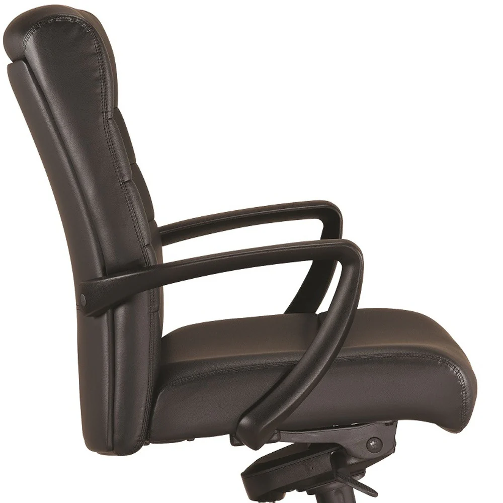 Black Leather Chair By Homeroots - 372378 - Image 4