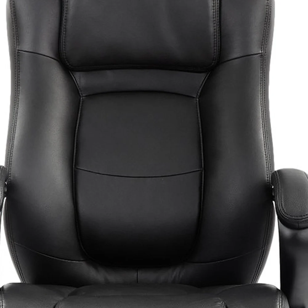 Black Leather Chair By Homeroots - 372381 - Image 5