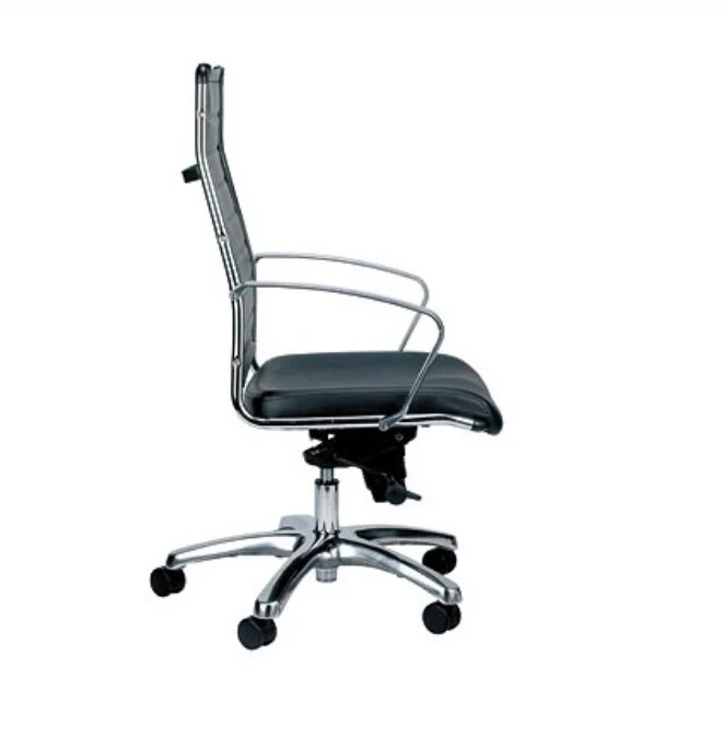 Black Leather Chair By Homeroots - 372383 - Image 3