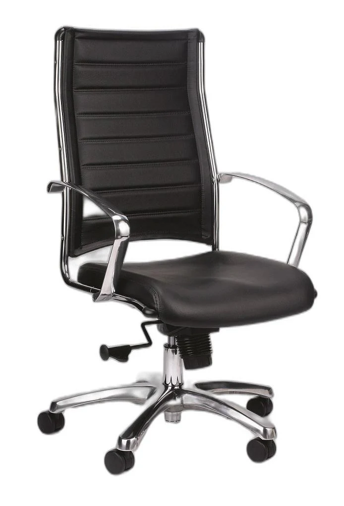 Black Leather Chair By Homeroots - 372384 - Image 3