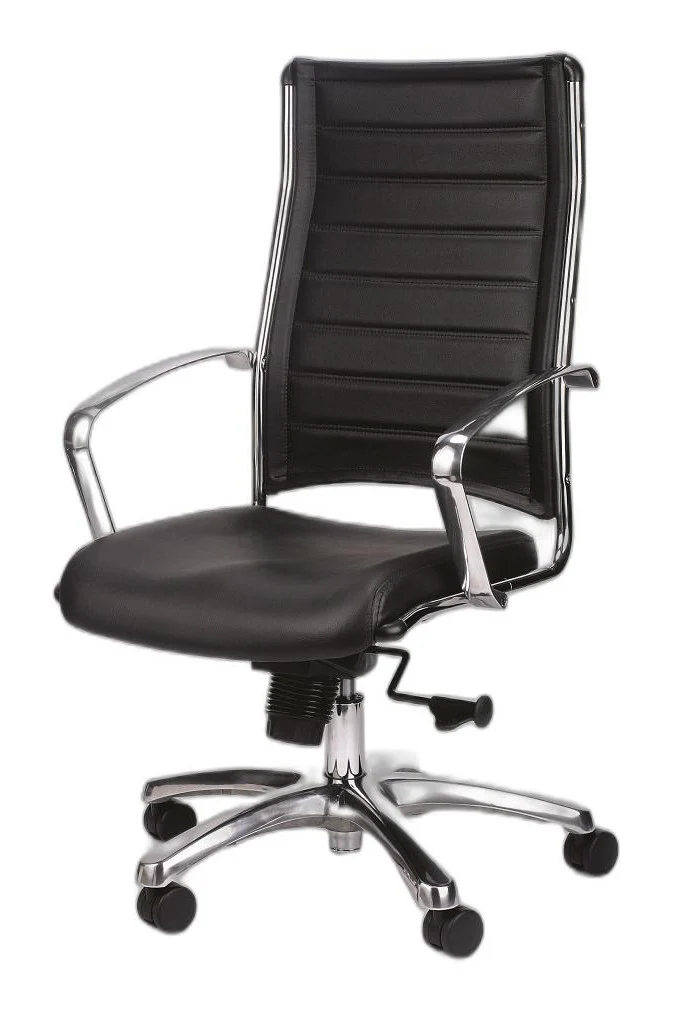 Black Leather Chair By Homeroots - 372384 - Image 4