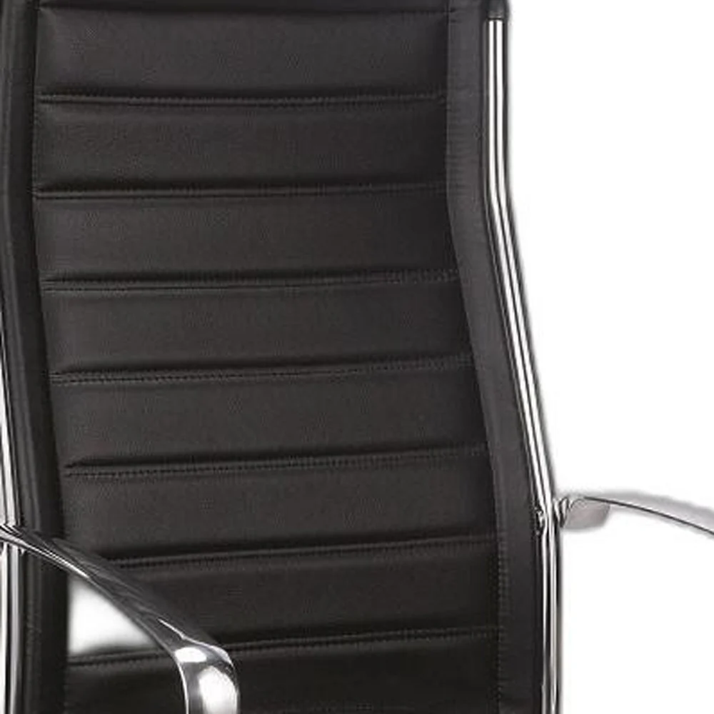 Black Leather Chair By Homeroots - 372384 - Image 6