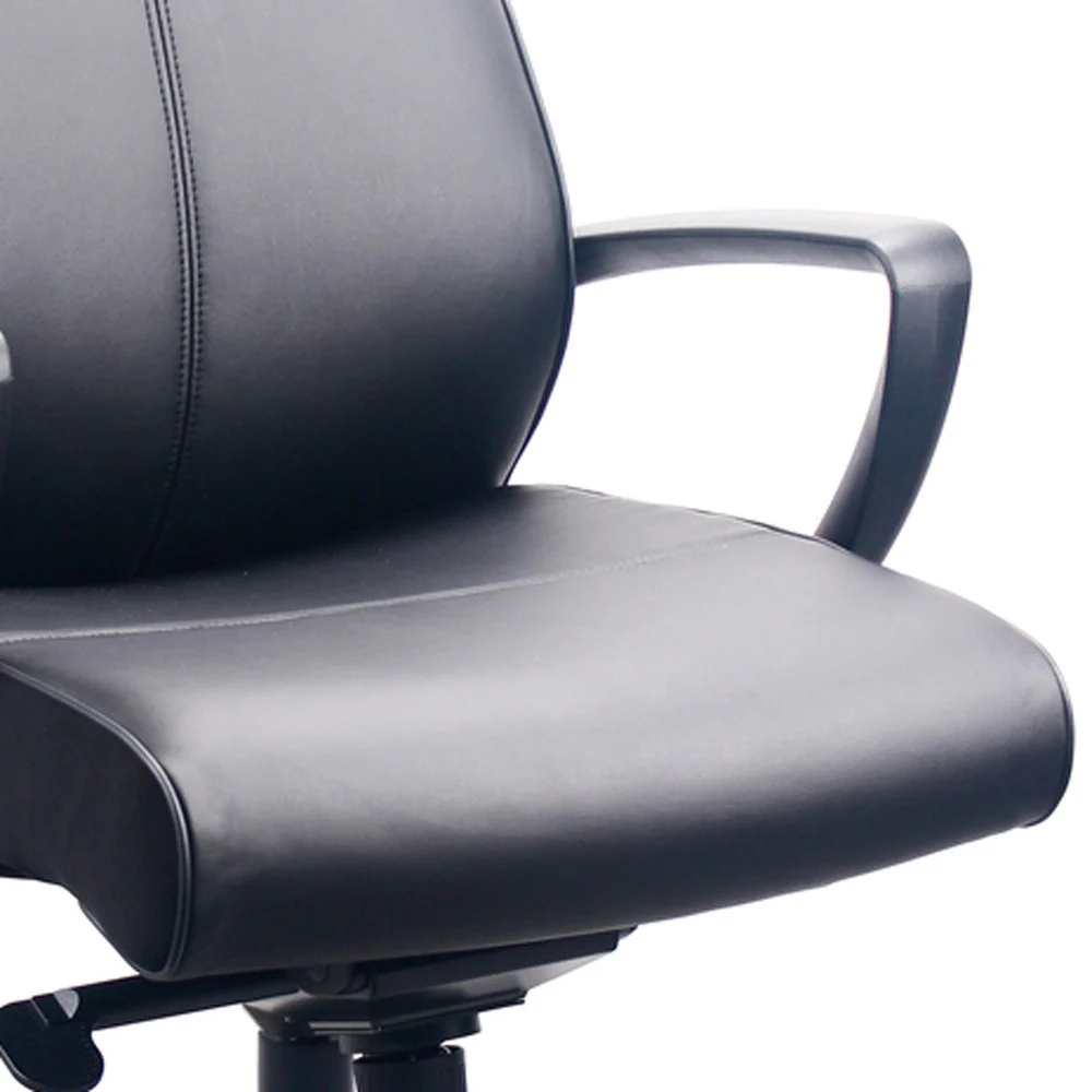 Black Leather Chair By Homeroots - 372455 - Image 3