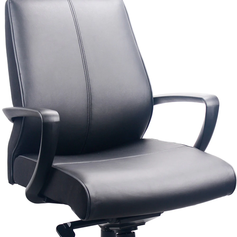 Black Leather Chair By Homeroots - 372455 - Image 4
