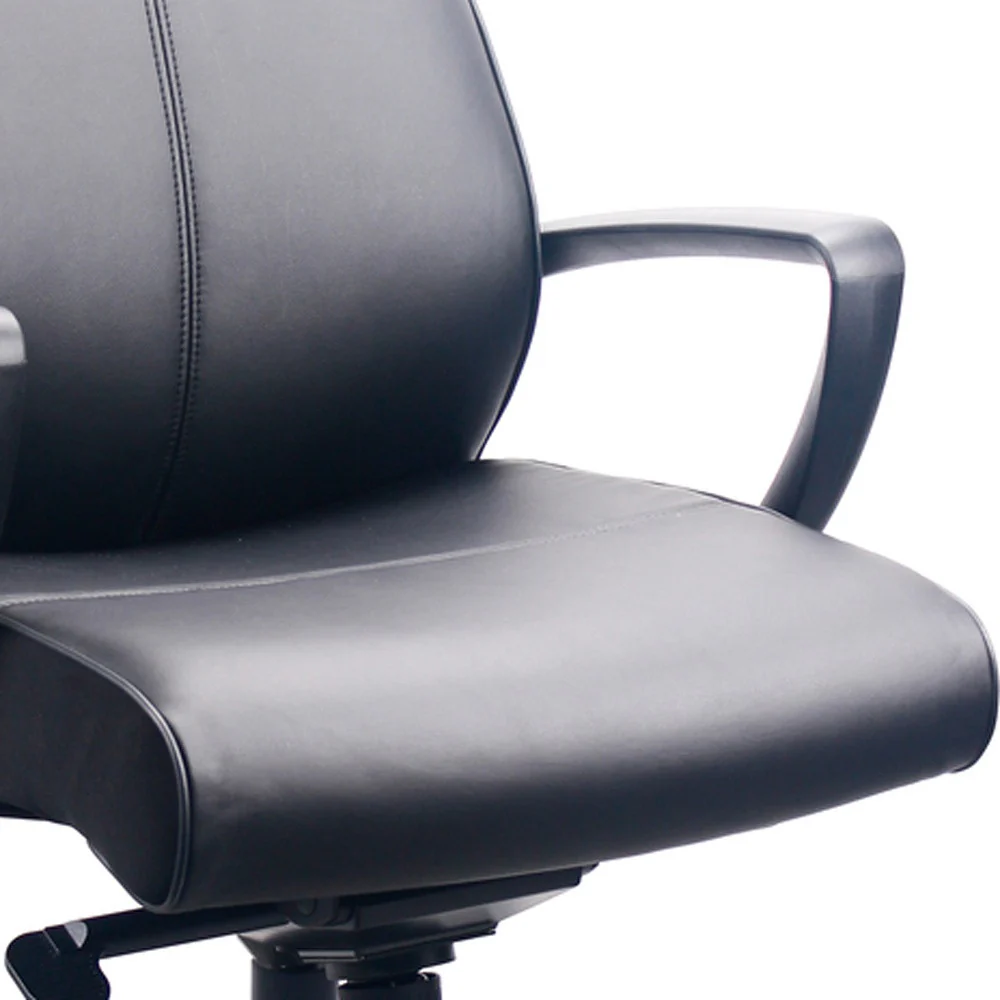 Black Leather Chair By Homeroots - 372455 - Image 5