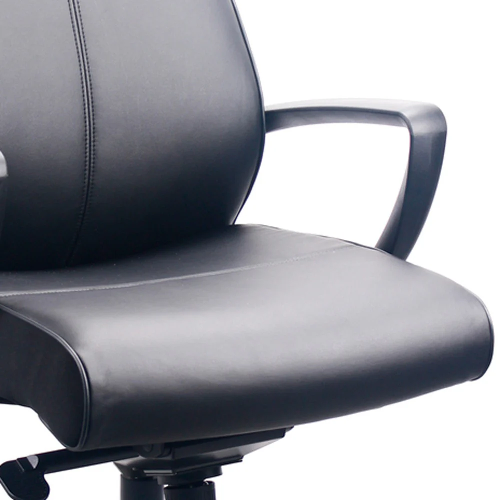 Black Leather Chair By Homeroots - 372456 - Image 3