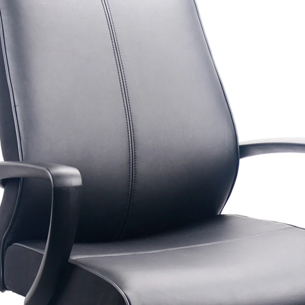 Black Leather Chair By Homeroots - 372456 - Image 5