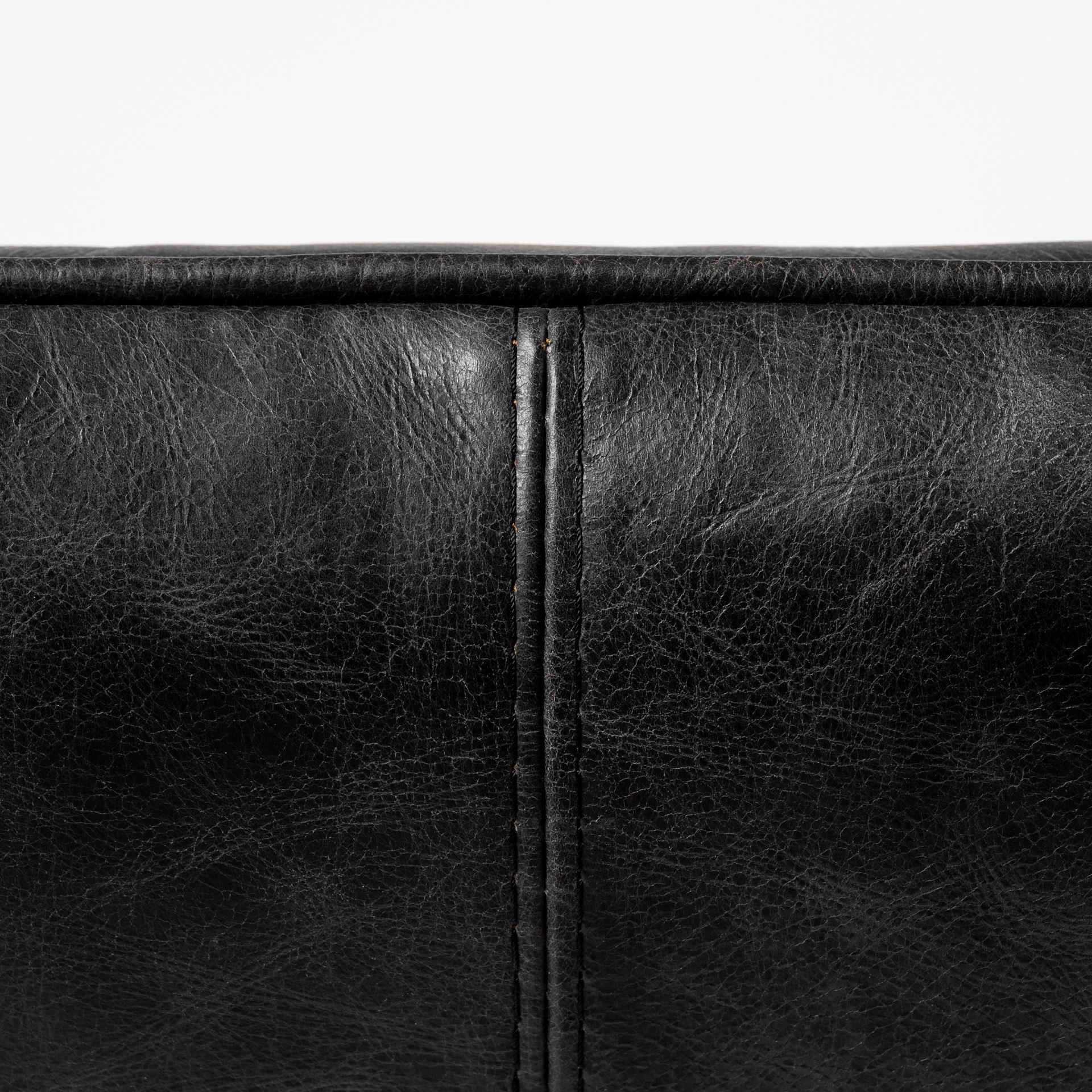 Black Leather Cushion Seat Accent Chair with Solid Iron Base By Homeroots - Image 7