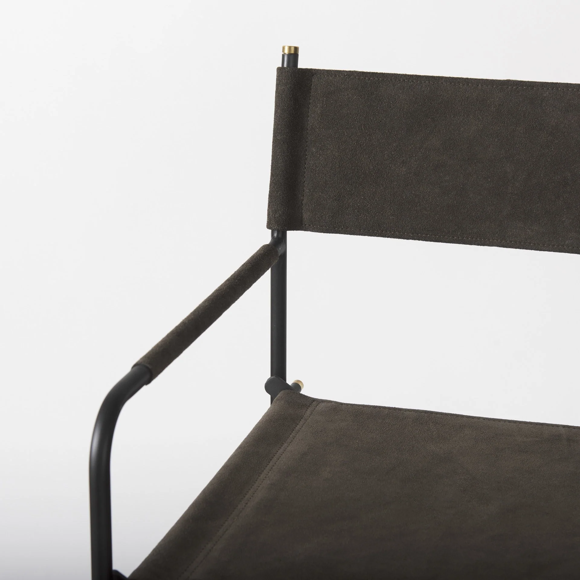 Black Leather Director'S Chair Bar Stool By Homeroots - Image 15