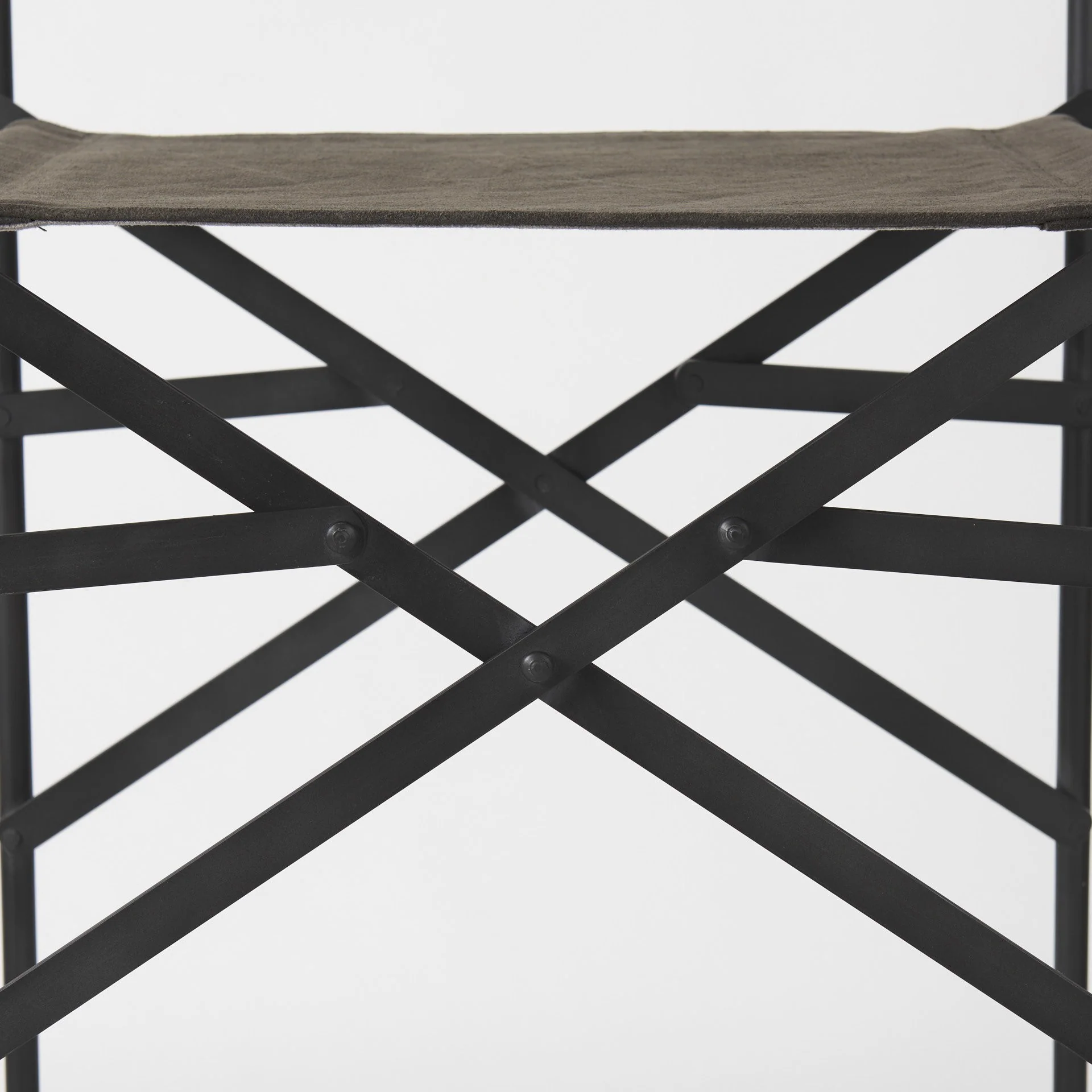 Black Leather Director'S Chair Bar Stool By Homeroots - Image 17