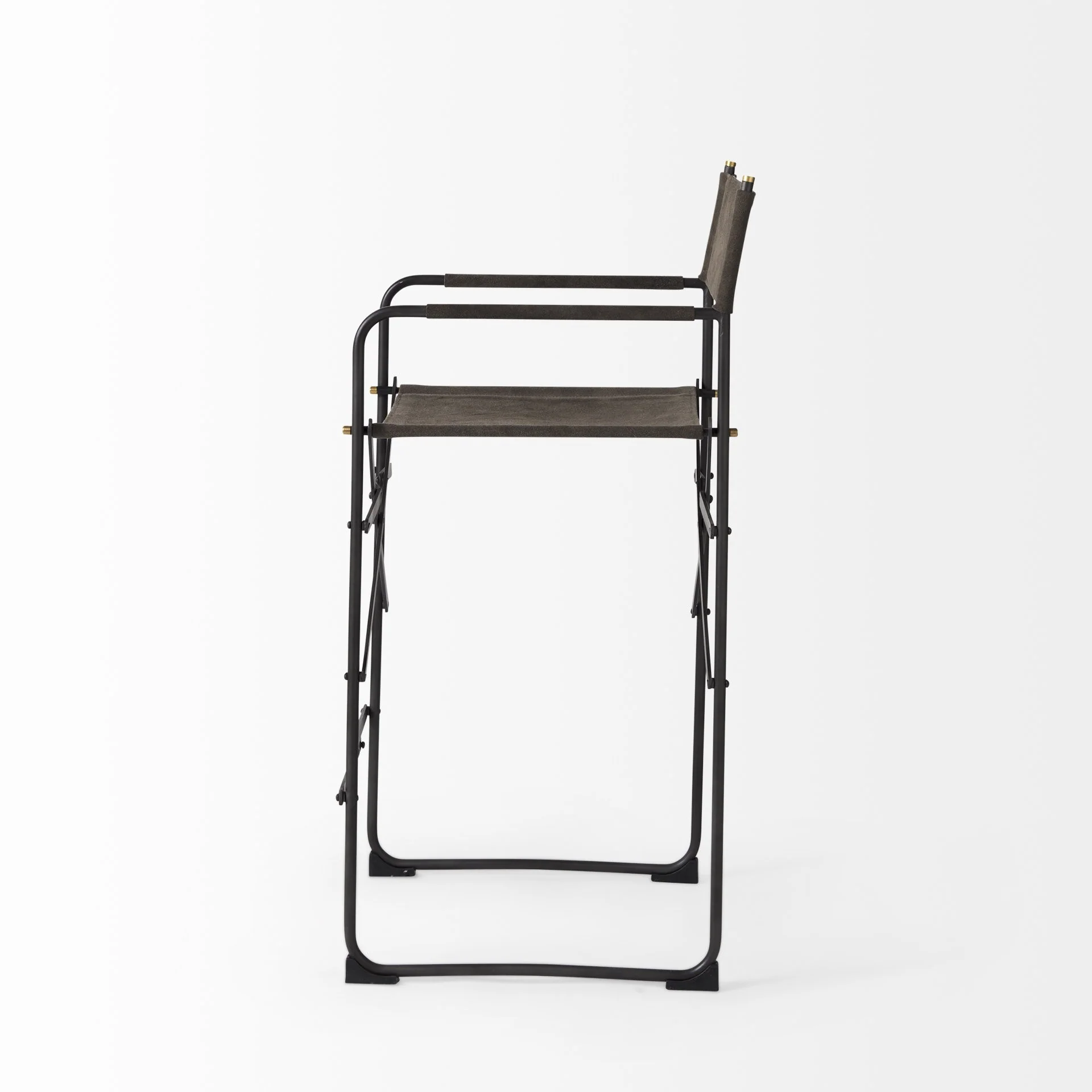 Black Leather Director'S Chair Counter Stool By Homeroots - Image 12