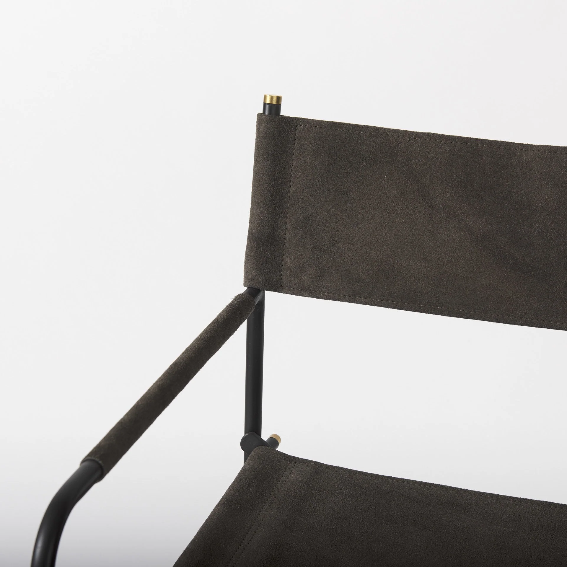 Black Leather Director'S Chair Counter Stool By Homeroots - Image 15